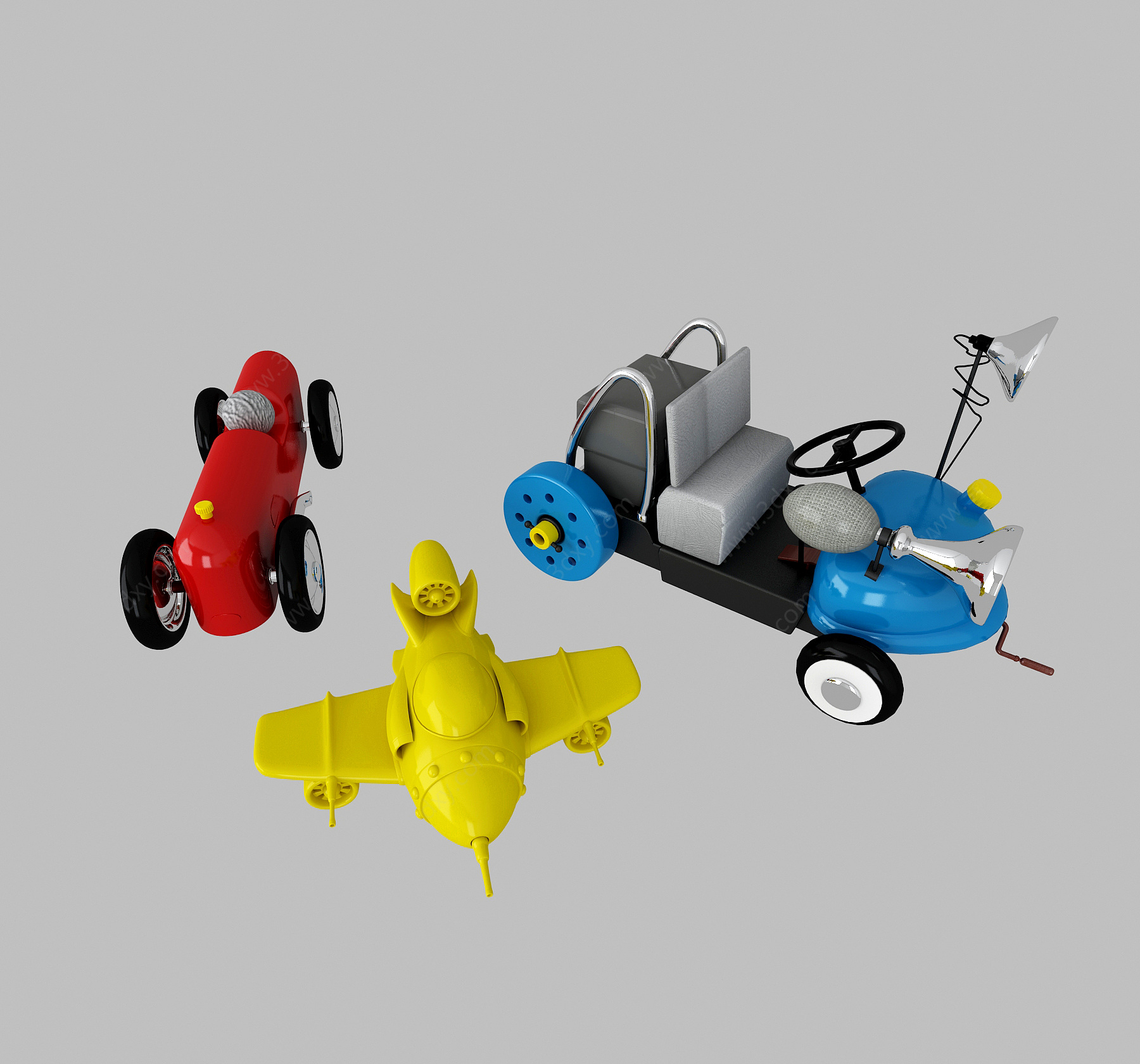 儿童玩具交通工具3D模型