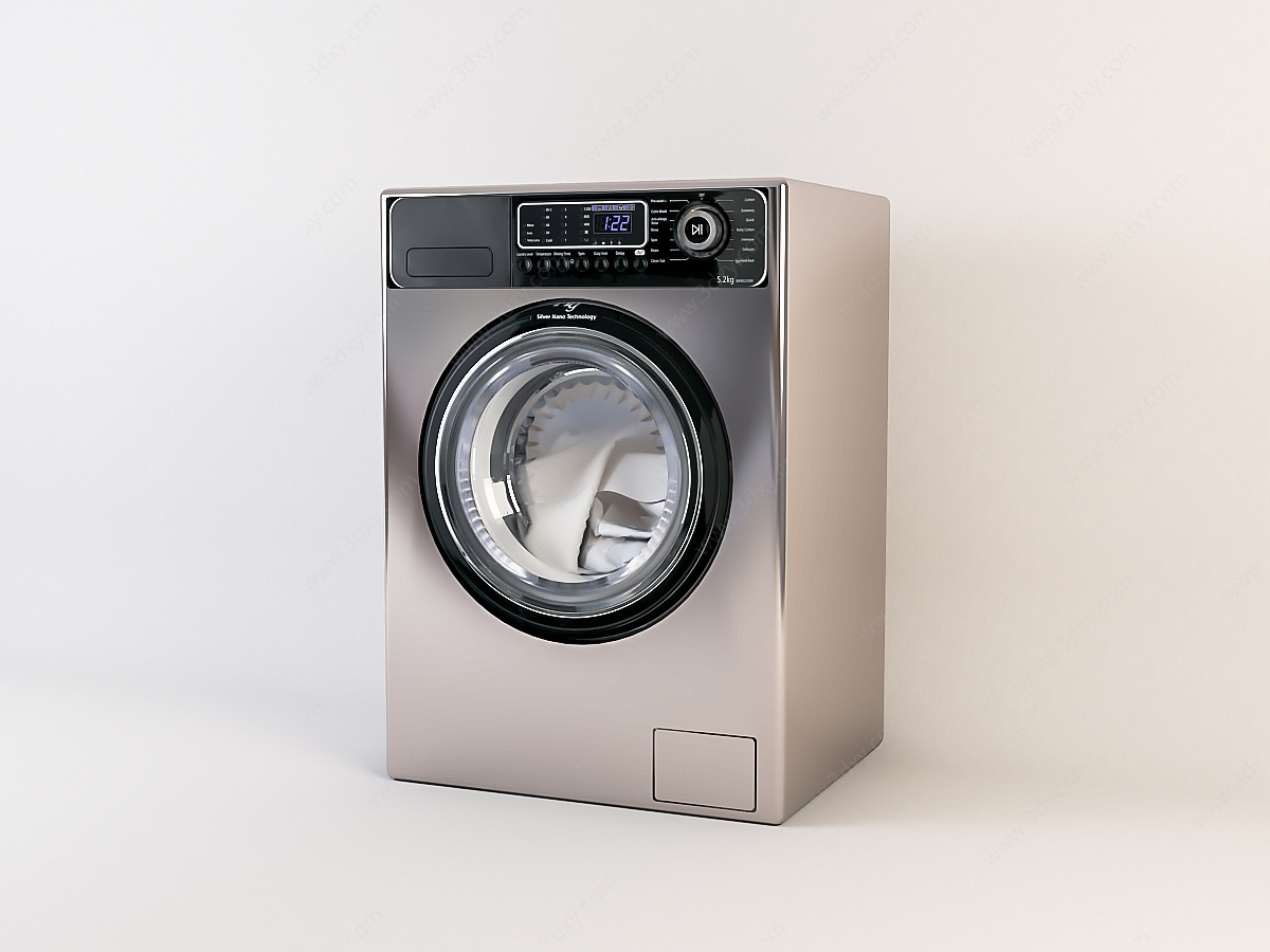 家用电器全自动滚筒洗衣机3D模型
