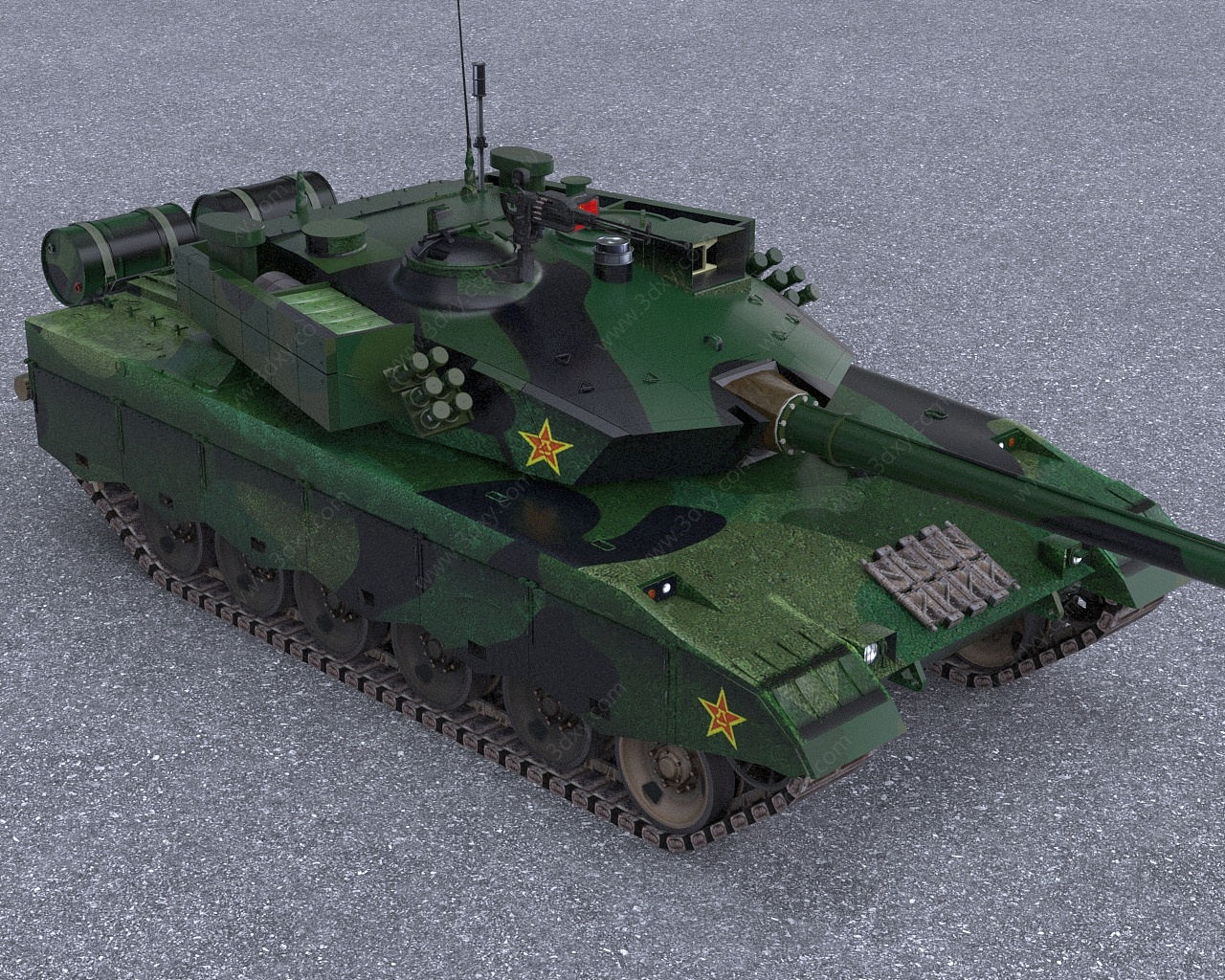 中国人民解放军式主战坦克3D模型