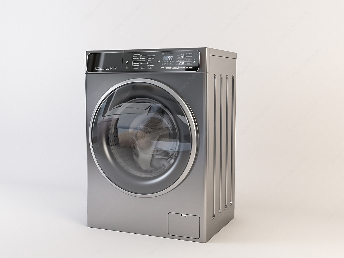 家用电器全自动滚筒洗衣机3D模型