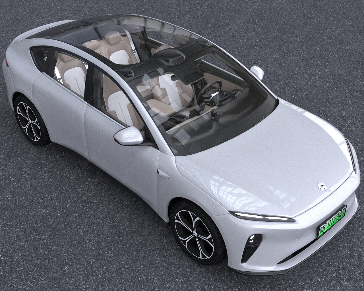 蔚来et5新能源汽车低配版3D模型