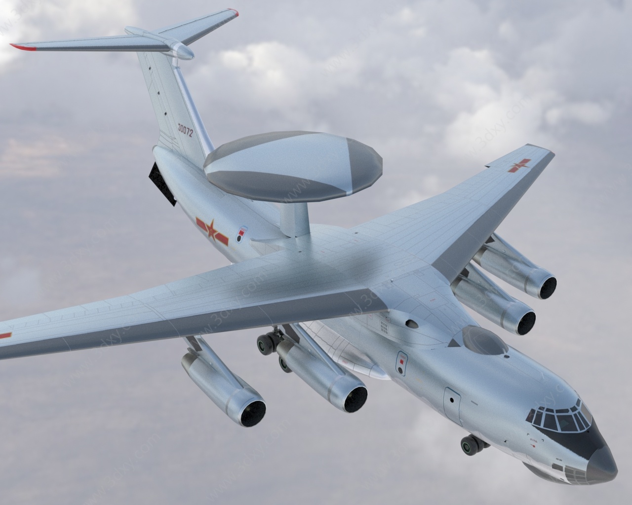 空警2000预警机飞机3D模型