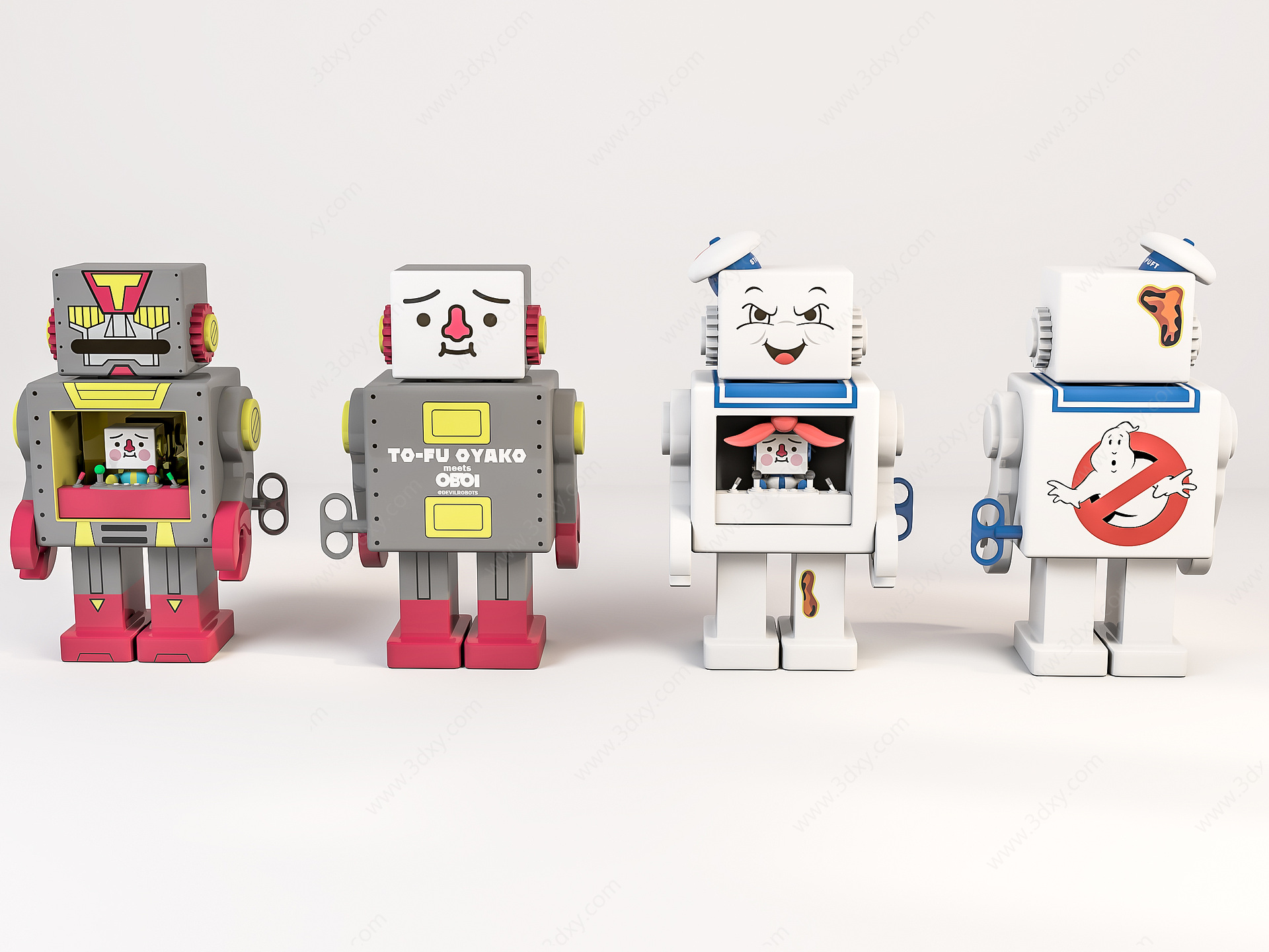 卡通机器人儿童玩具3D模型