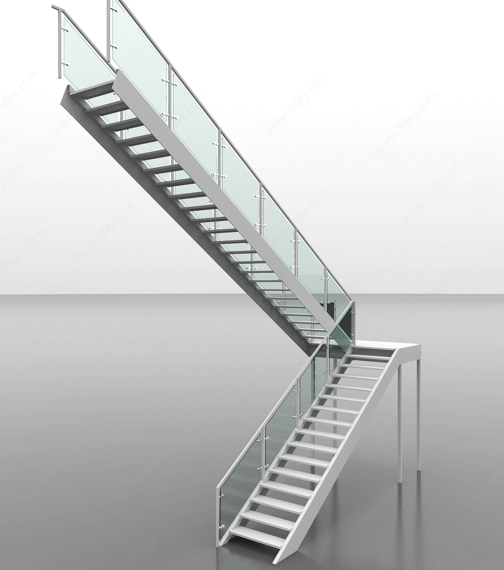 现代扶手楼梯3D模型