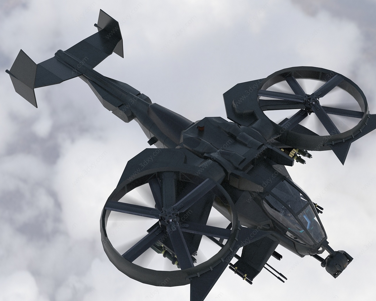 卡佰索阿凡达毒蝎直升机3D模型
