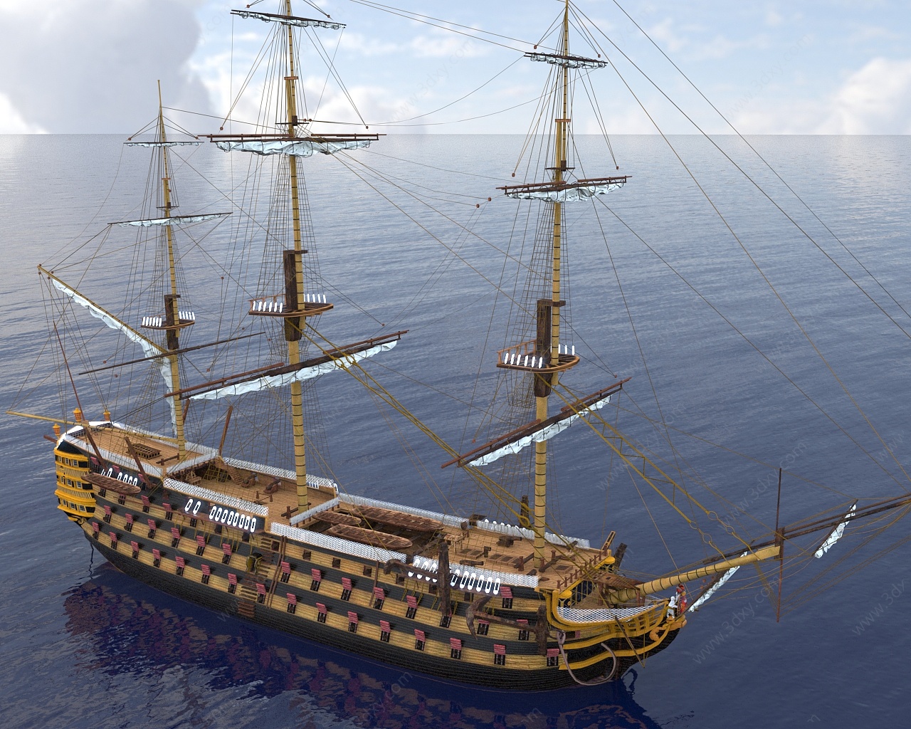 西班牙大帆船17653D模型