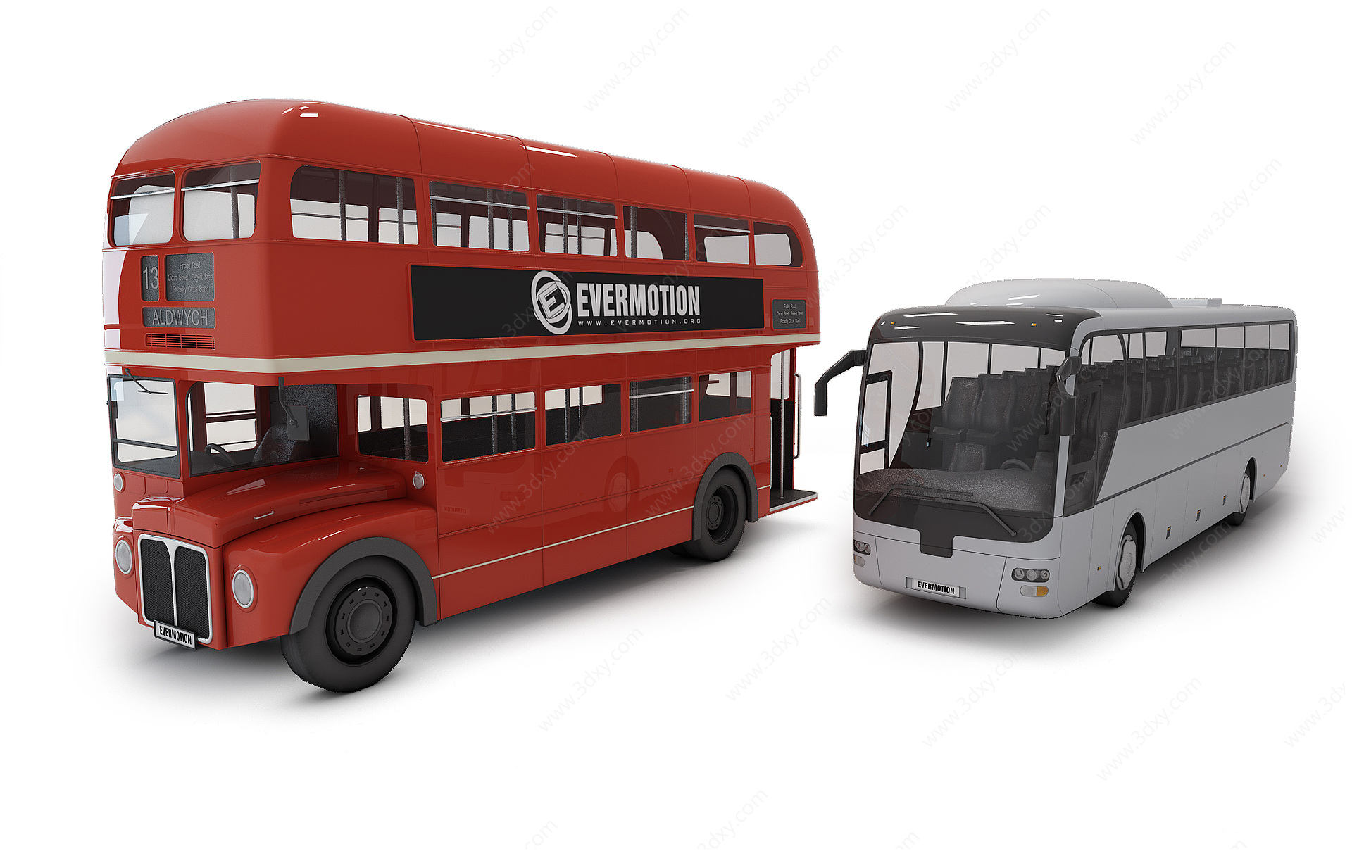 现代公共汽车巴士汽车3D模型