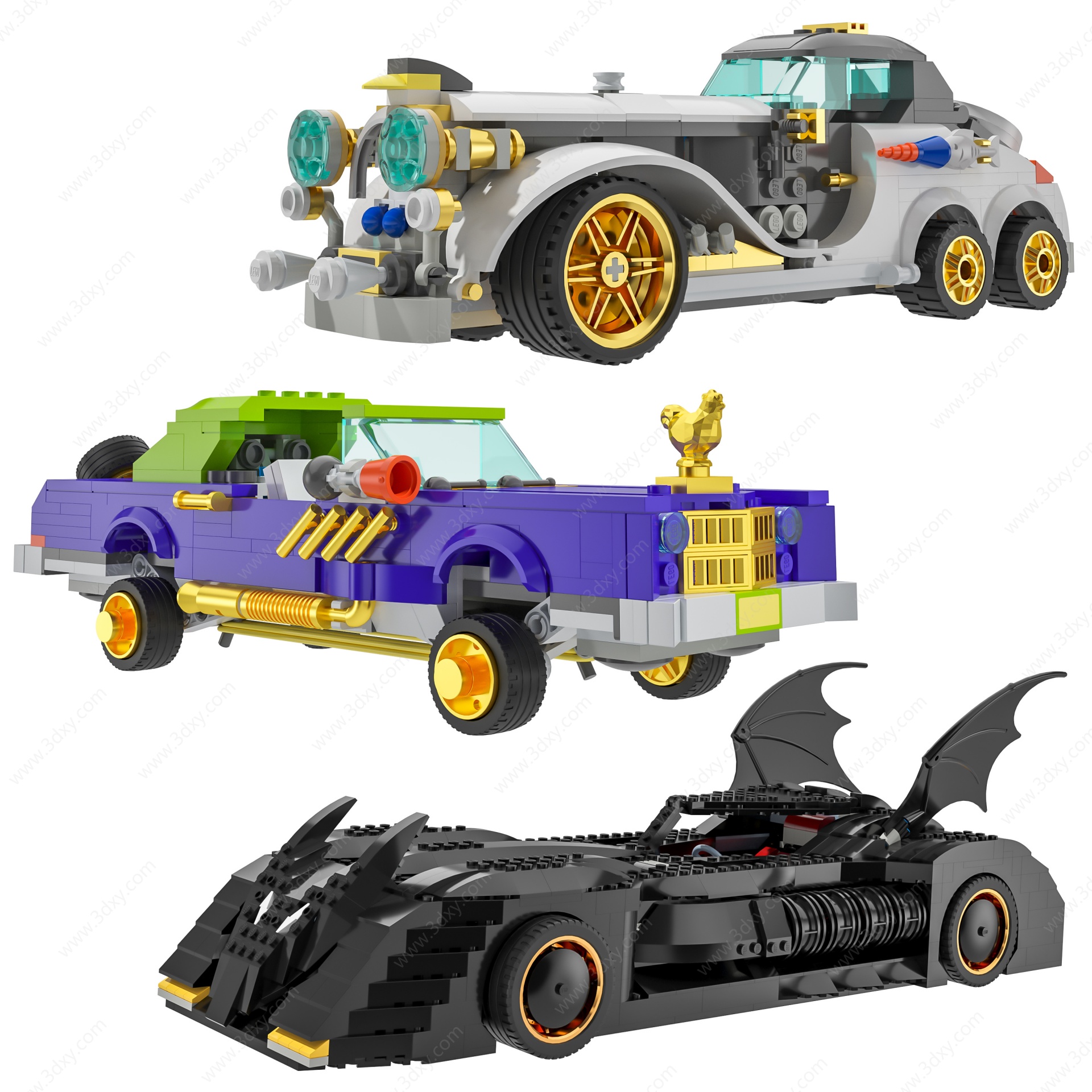 现代乐高蝙蝠侠车辆组合3D模型