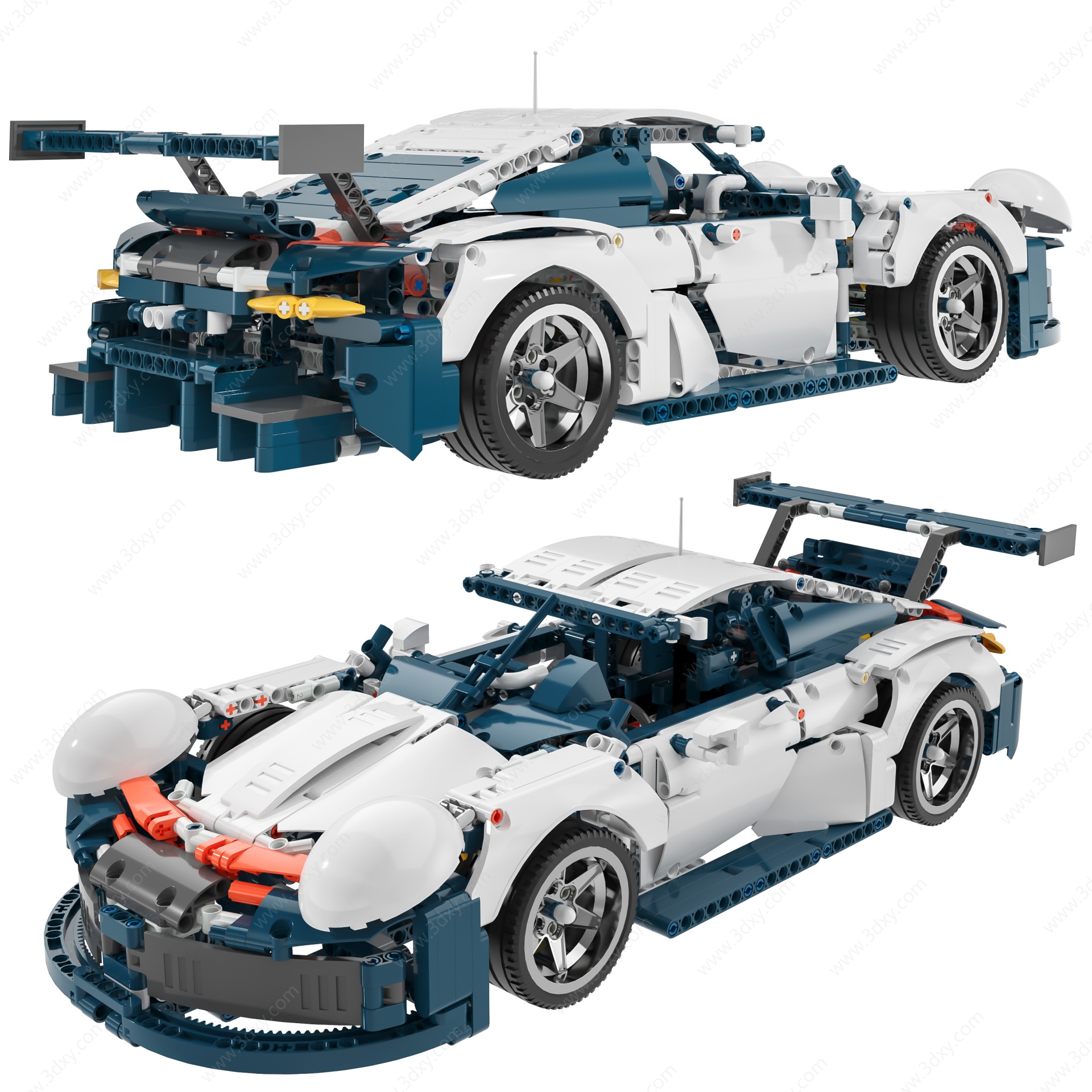 乐高保时捷玩具跑车3D模型