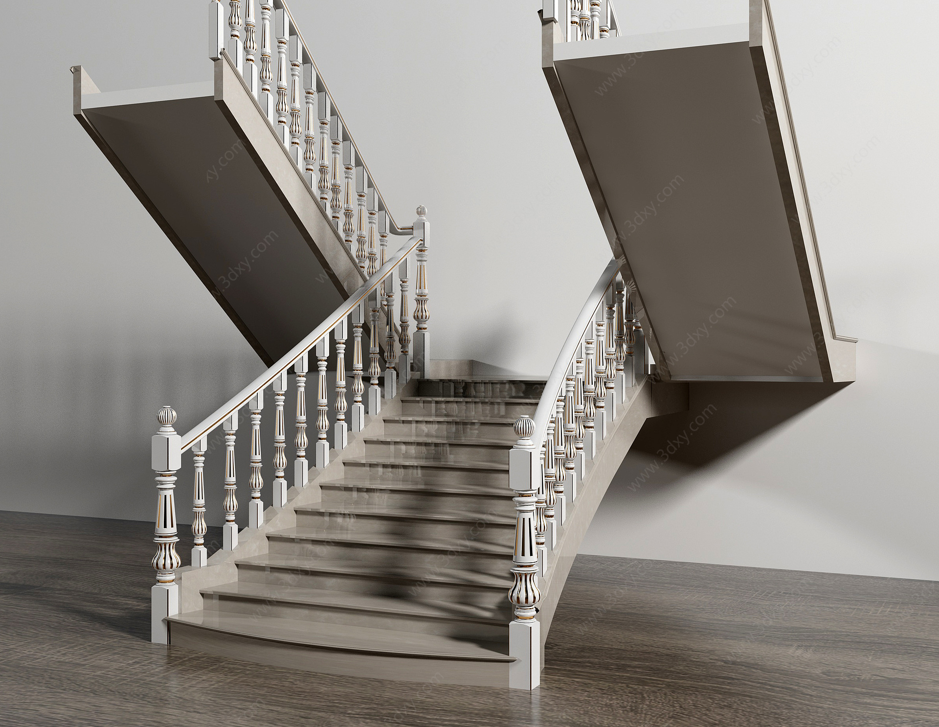欧式简约楼梯3D模型