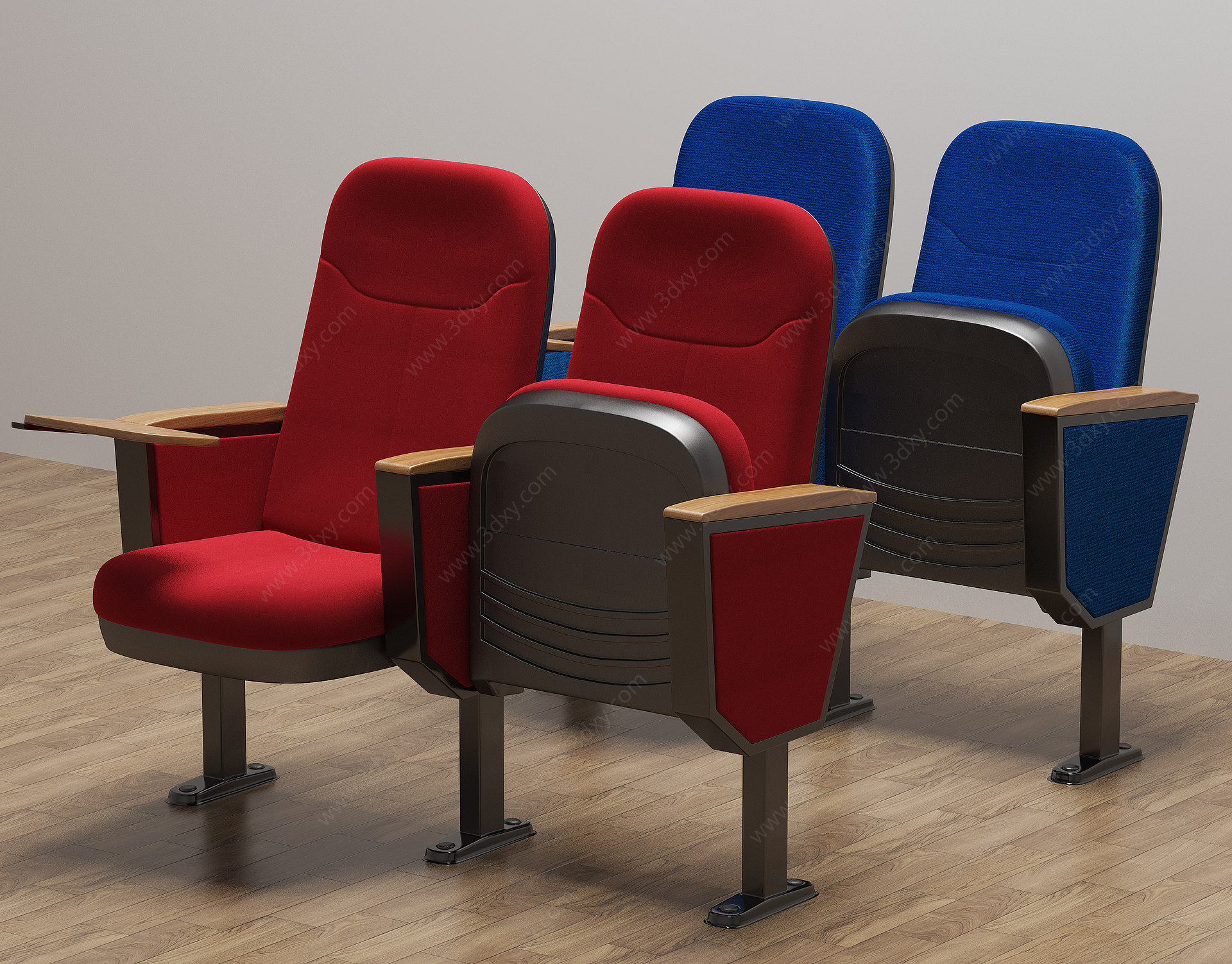 现代礼堂椅连排椅影院椅3D模型