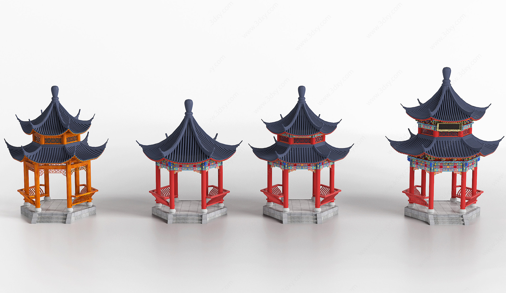 新中式凉亭3D模型