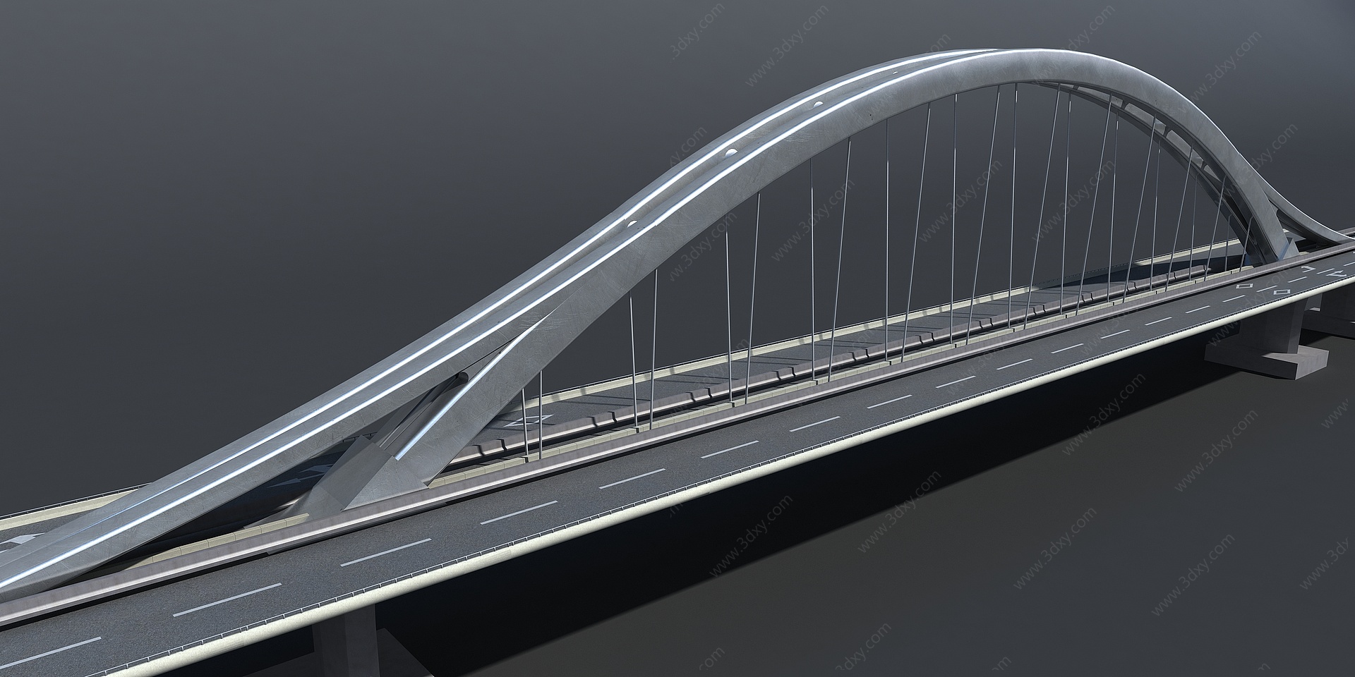 金属拉杆桥3D模型