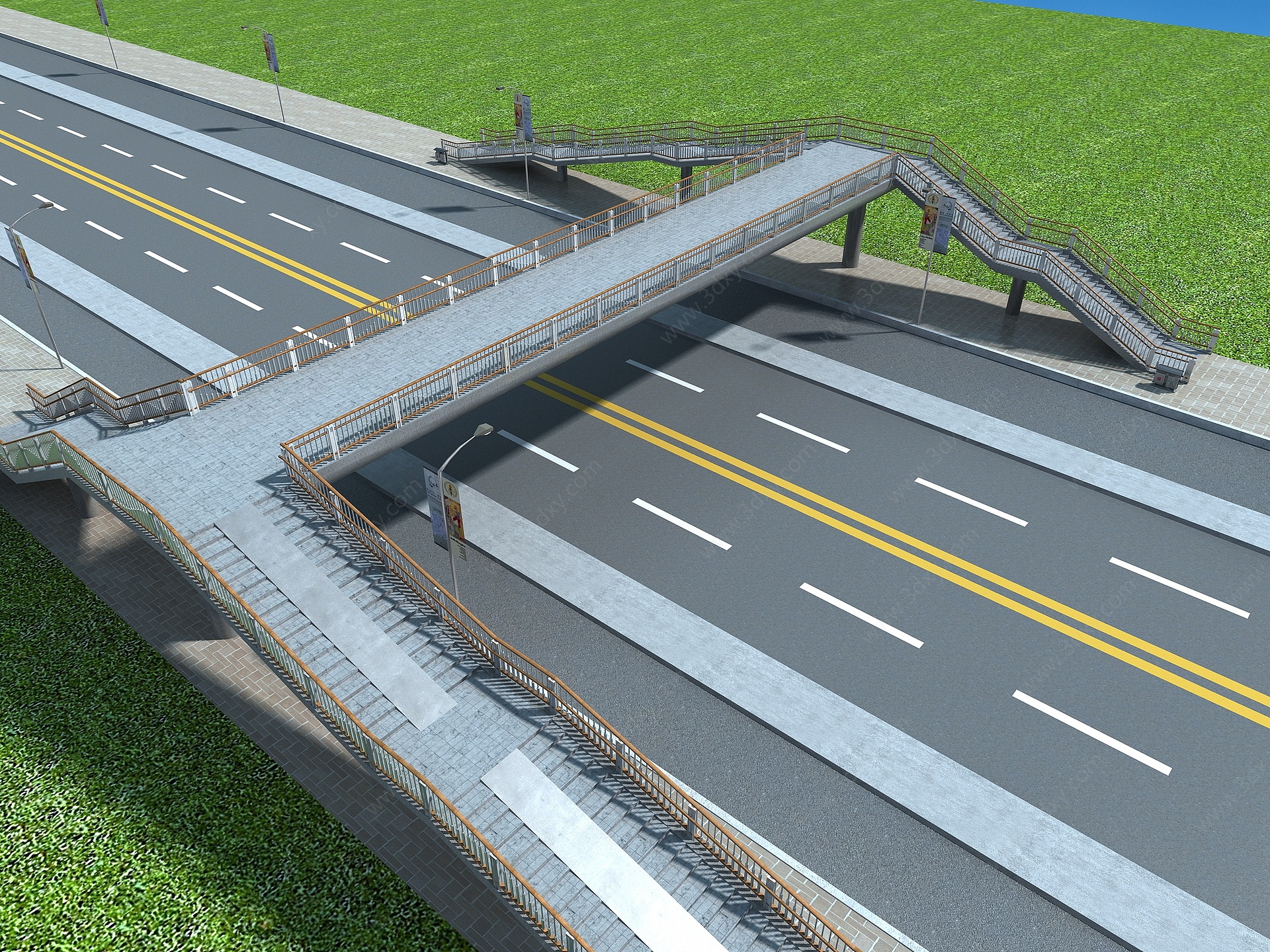 水泥天桥3D模型