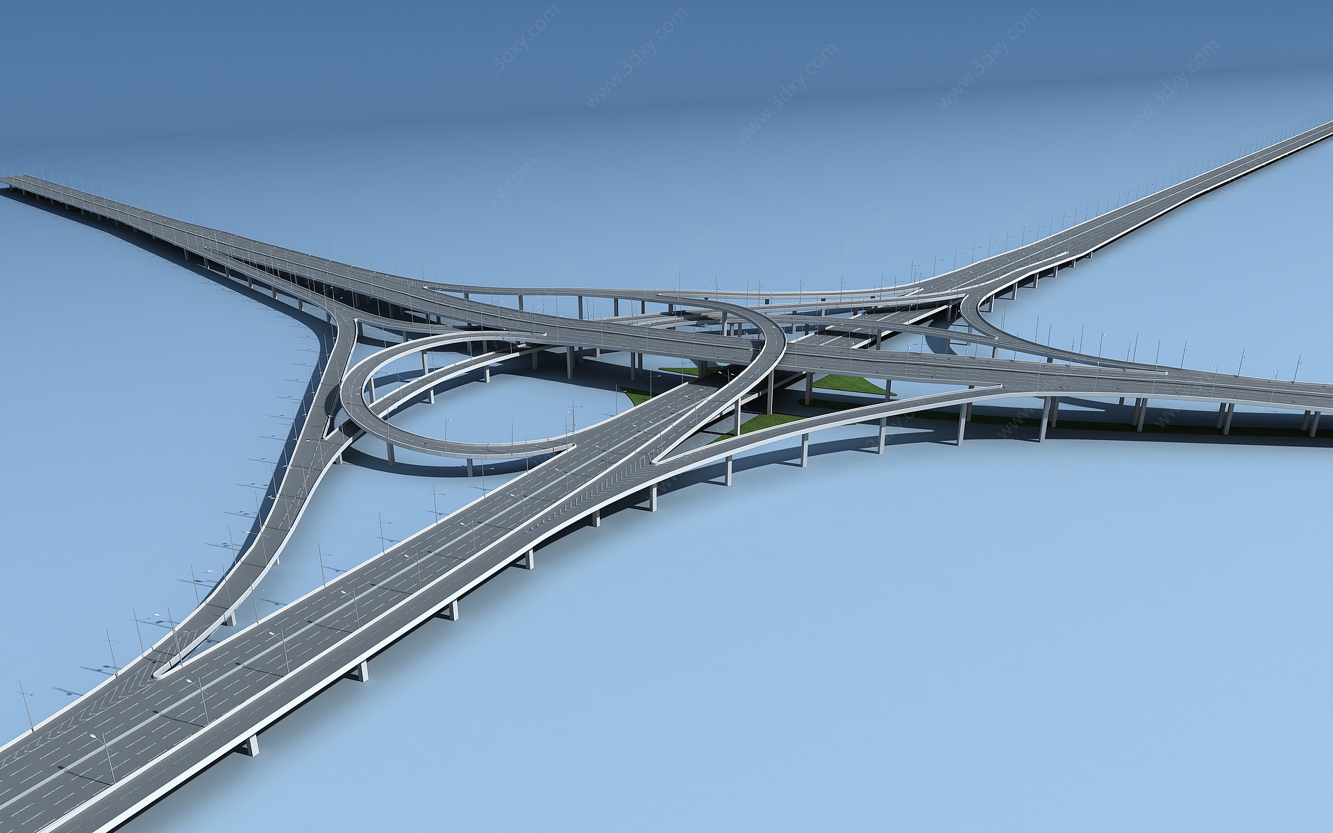 水泥立交桥3D模型