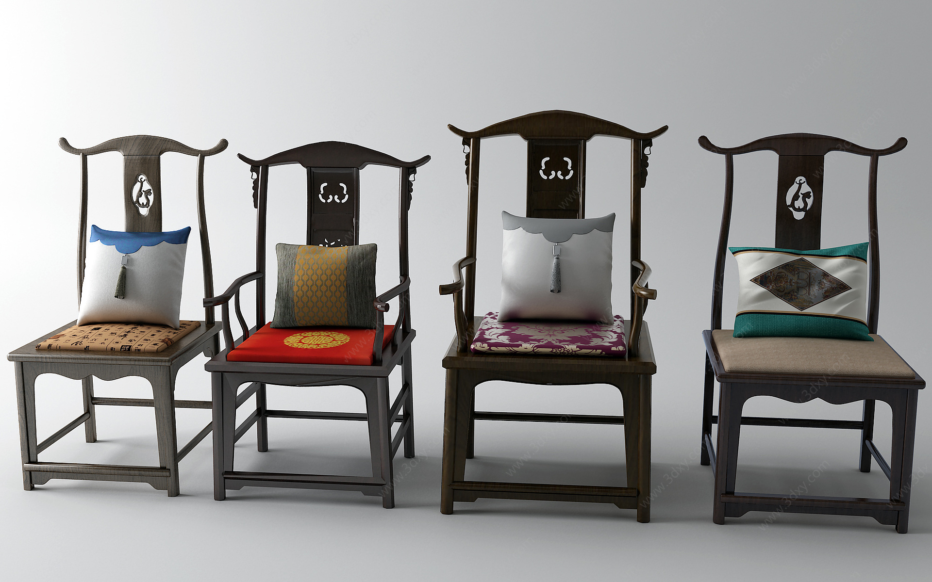 新中式扶手椅3D模型