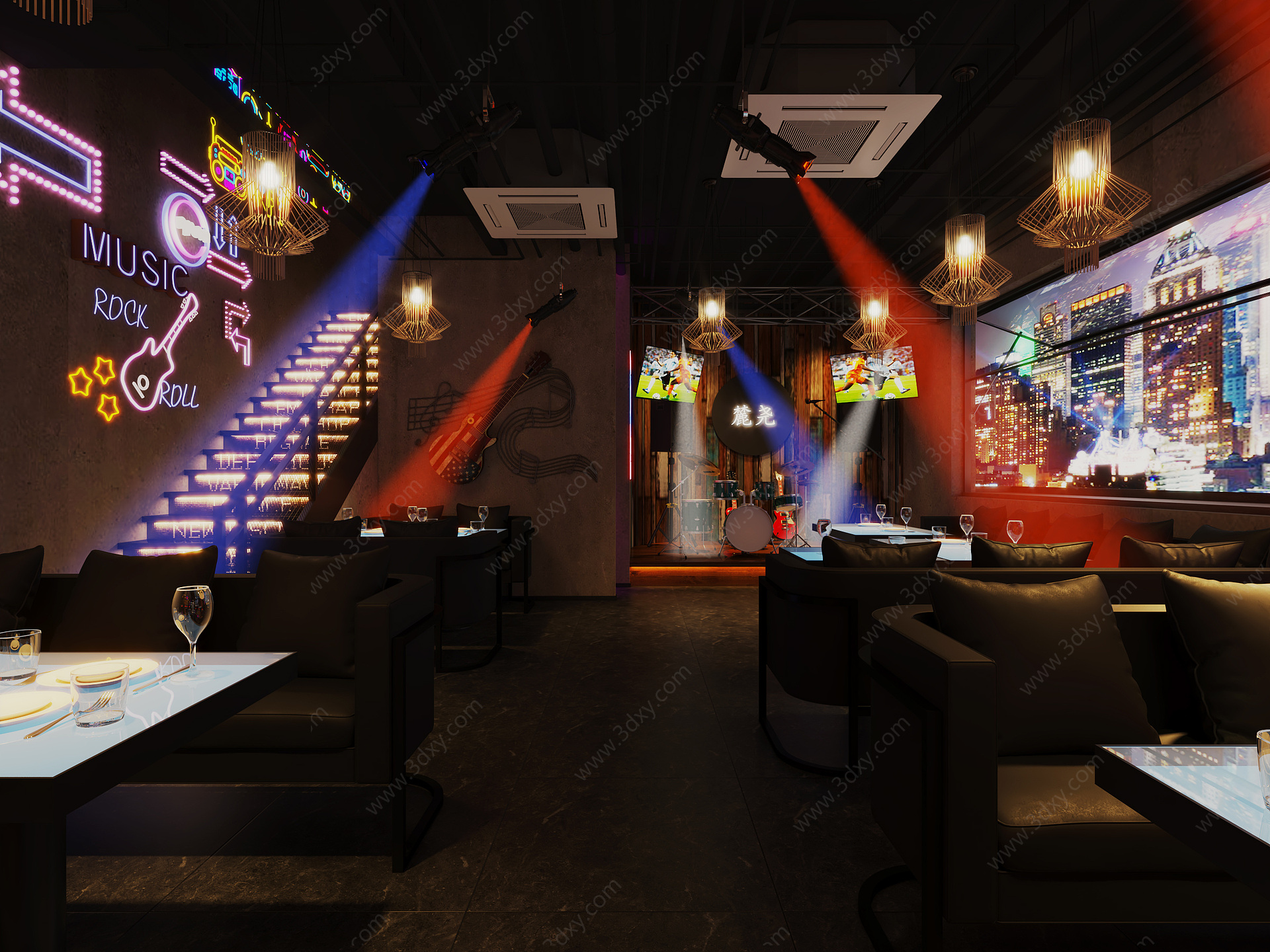 现代酒吧3D模型