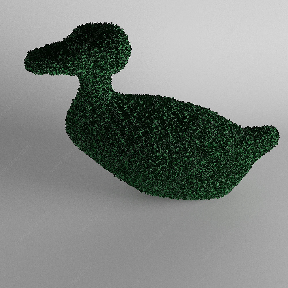 植物雕塑草雕绿雕鸭子3D模型