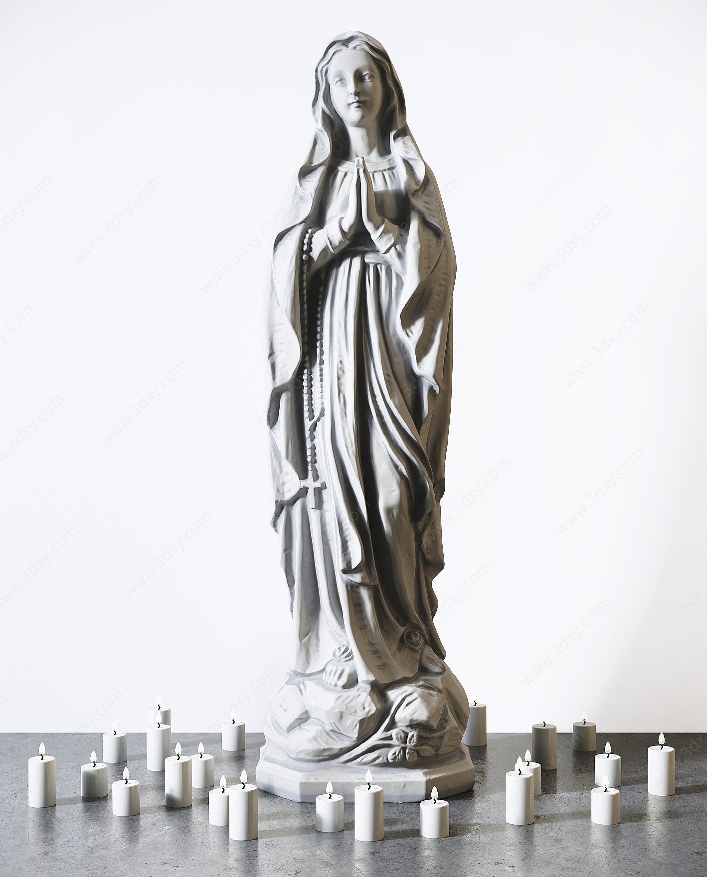 欧式雕塑蜡烛3D模型