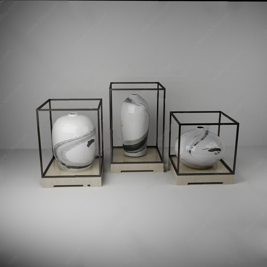 新中式花瓶3D模型