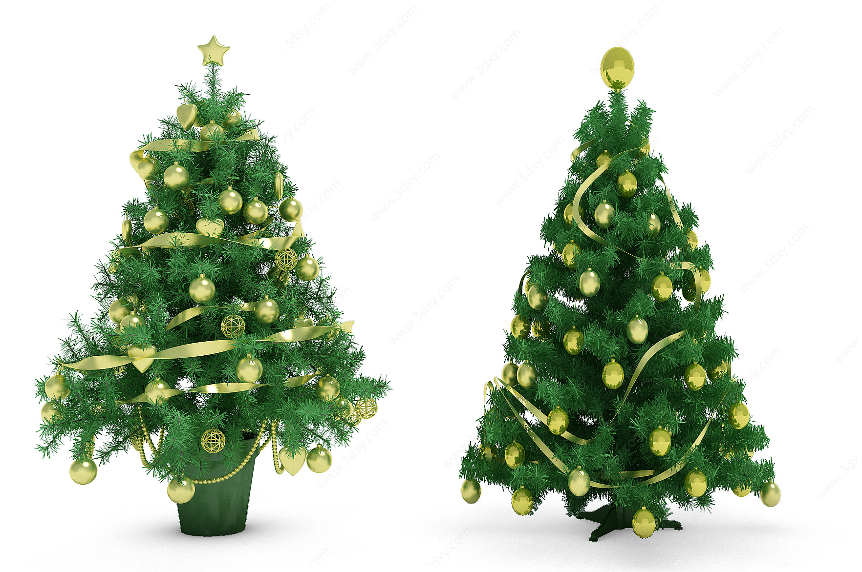 圣诞树圣诞饰品3D模型