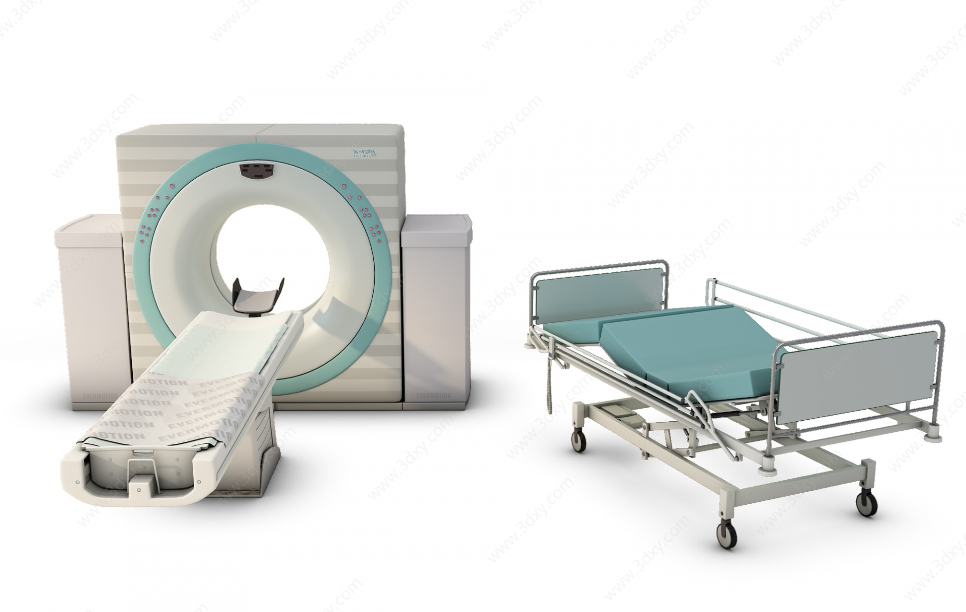 现代医疗器械组合3D模型