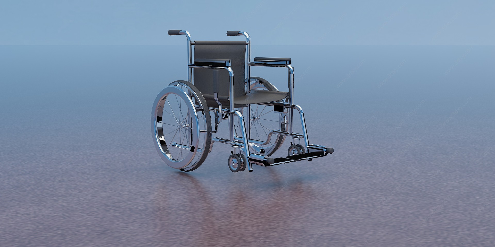 现代轮椅手动轮椅3D模型
