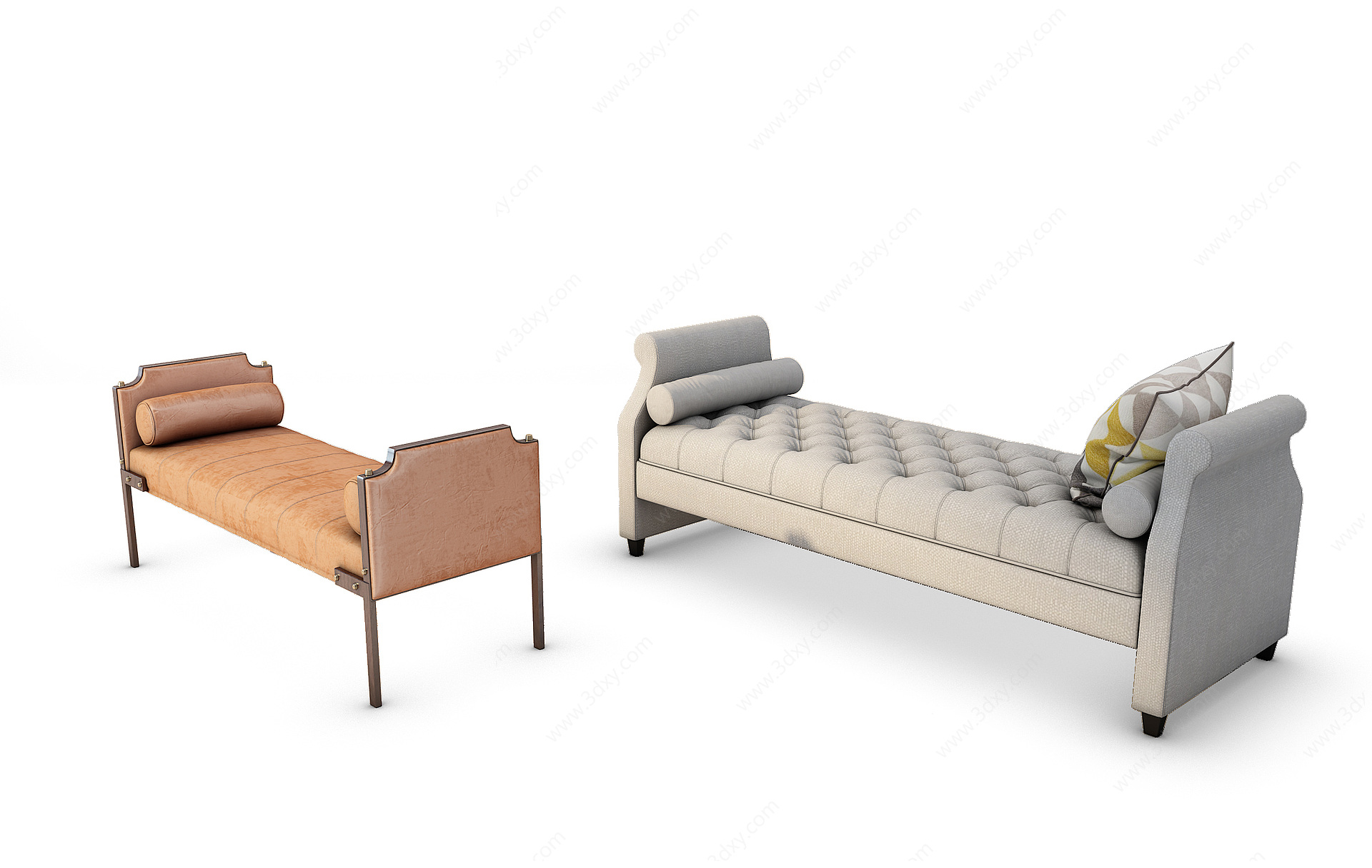 现代单体沙发床组合3D模型