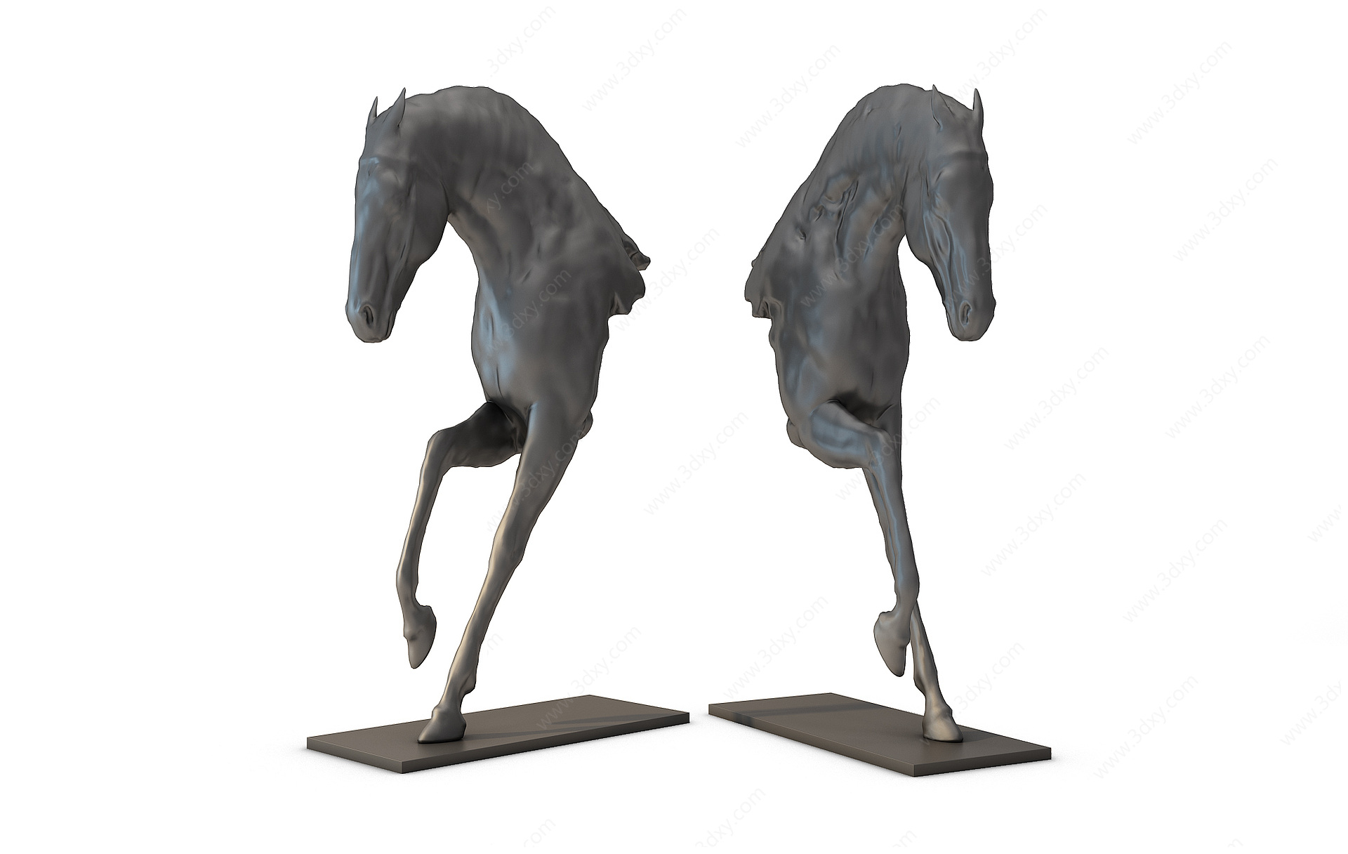 现代马雕塑摆件3D模型