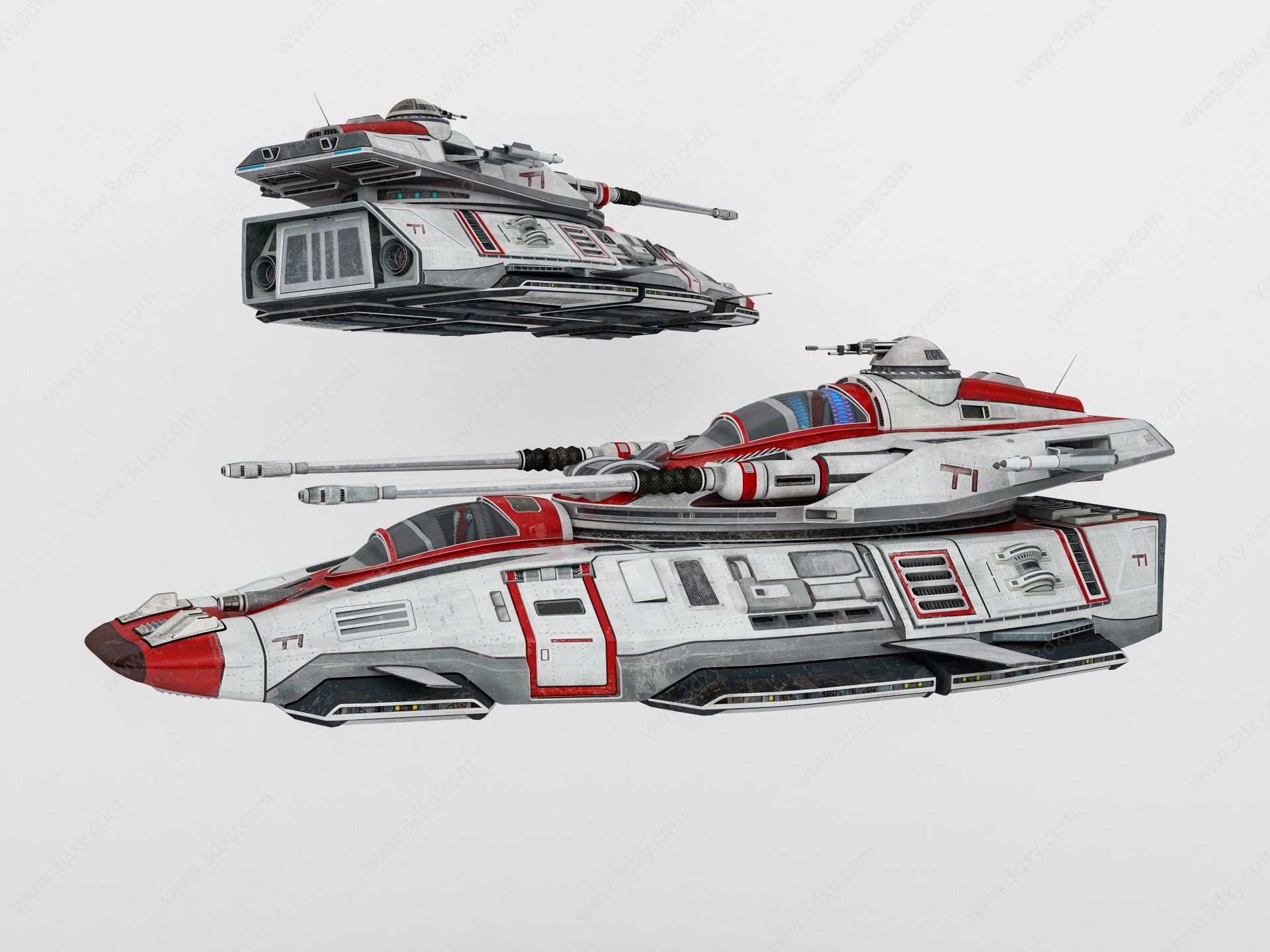现代宇宙战舰宇宙战船3D模型