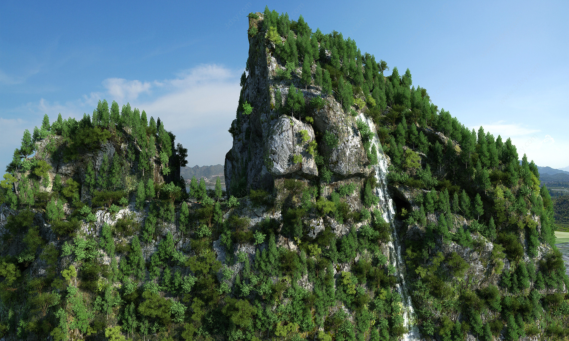 现代山脉景观自然山体3D模型