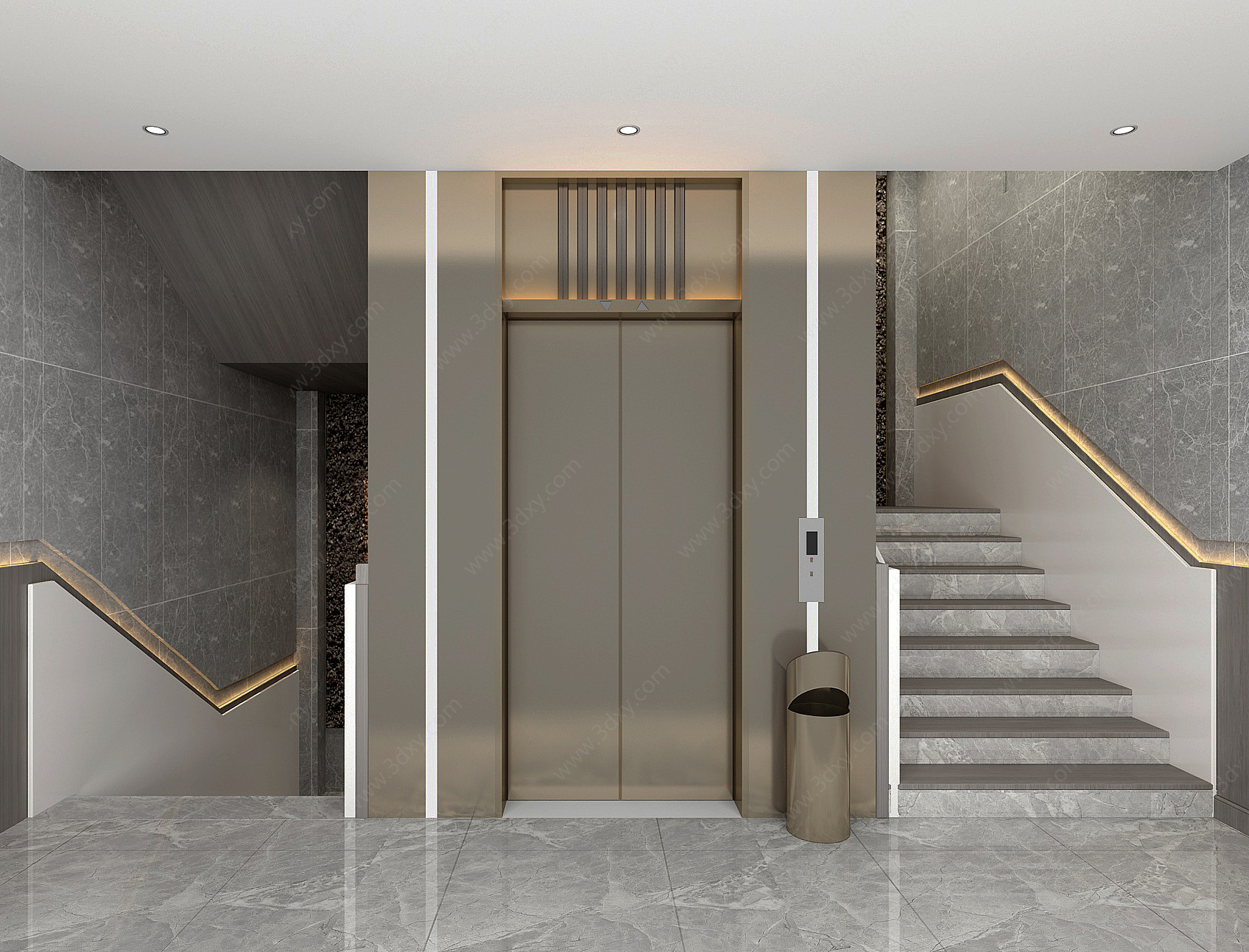 楼梯间电梯间3D模型