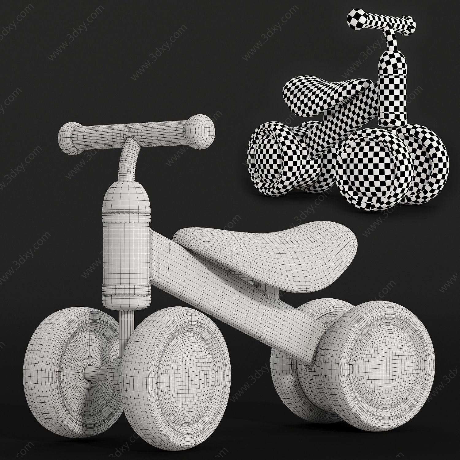 儿童学步车3D模型