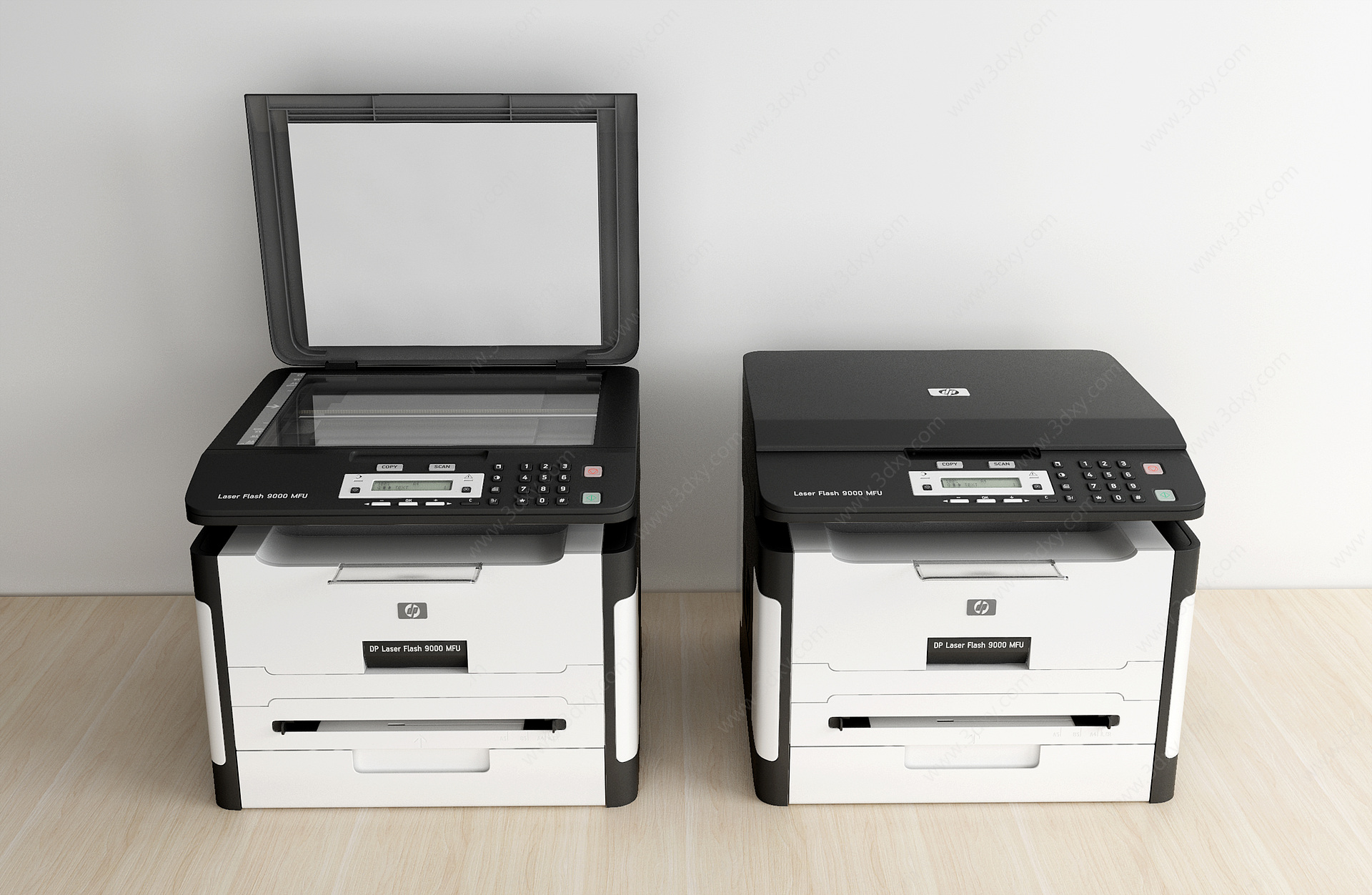 现代惠普打印机3D模型