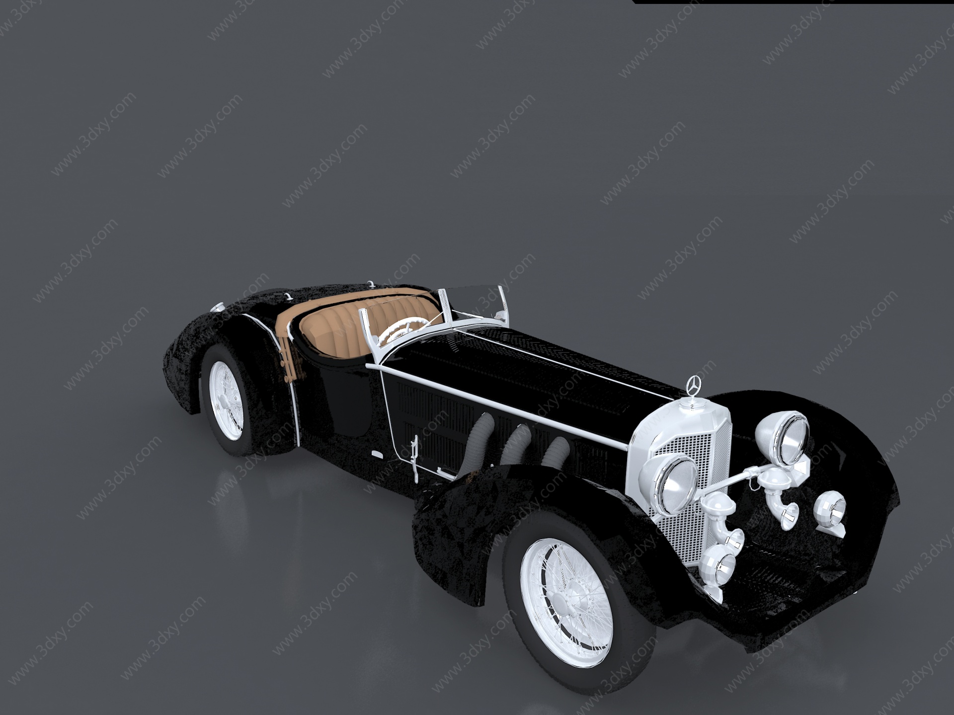 新古典奔驰SS20世纪老爷车3D模型