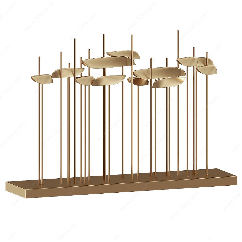 Anodine现代金属装饰台灯3D模型