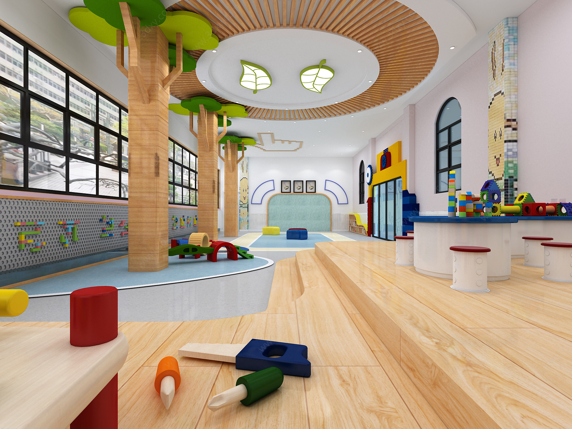现代幼儿园娱乐室3D模型3D模型