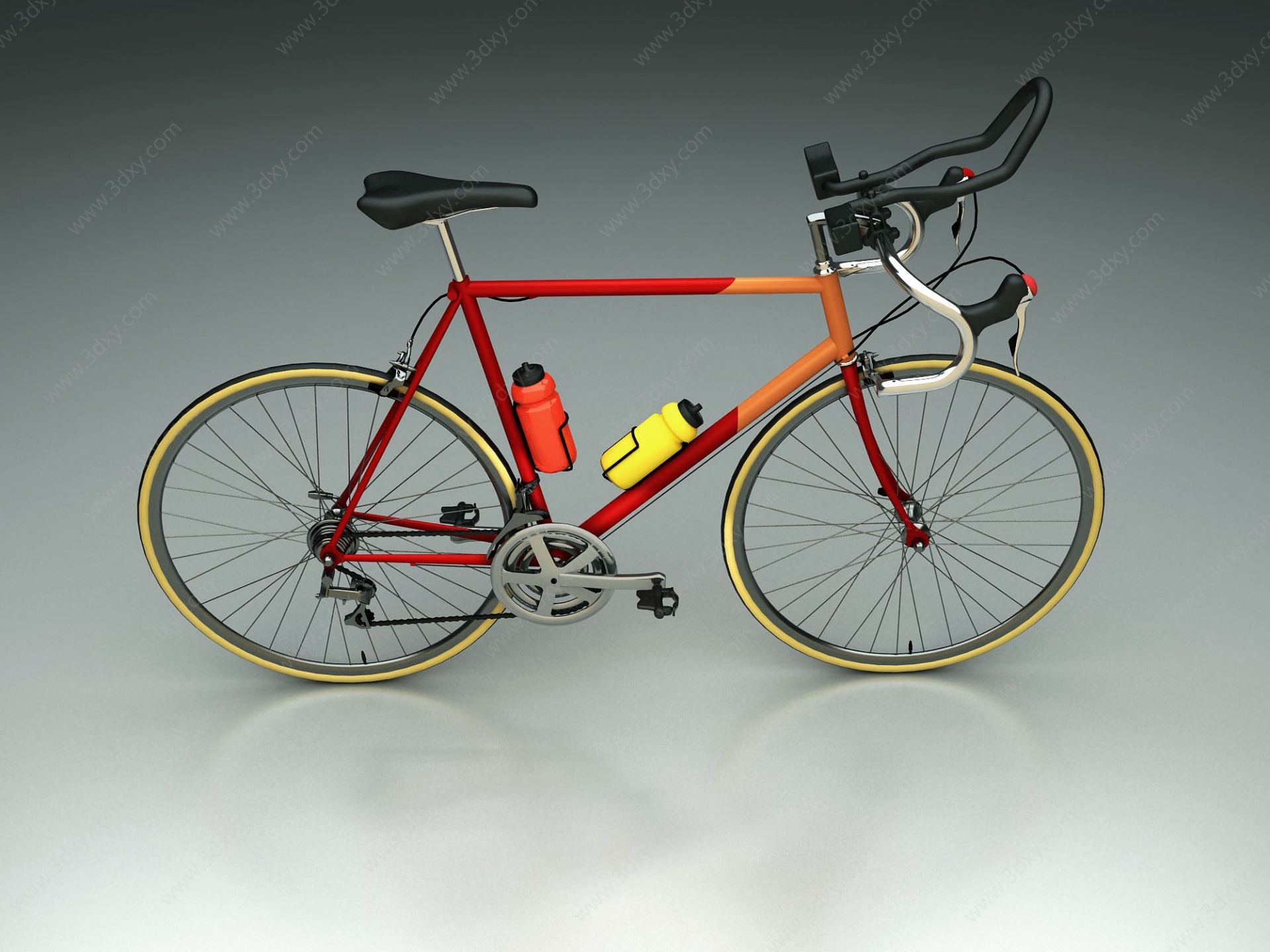 现代时尚山地自行车3D模型