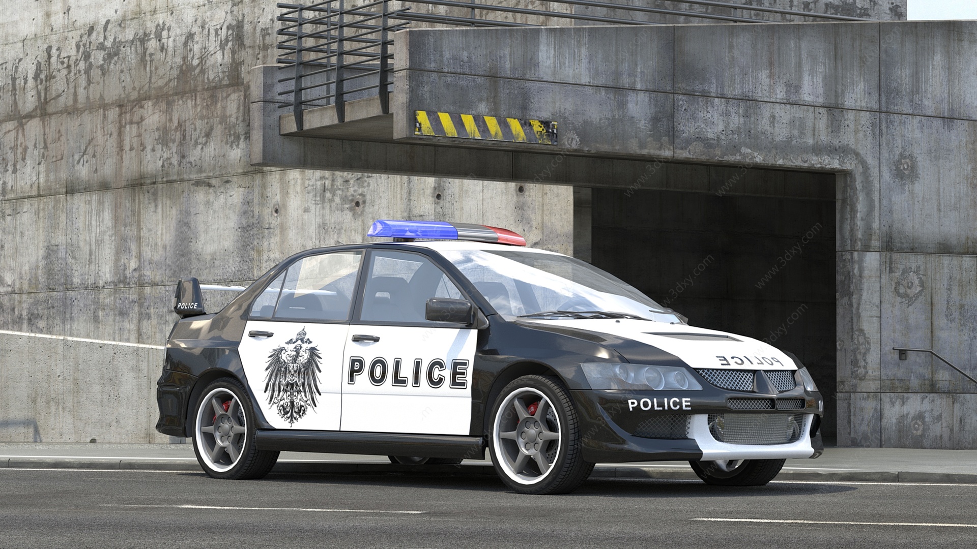 现代警车3D模型