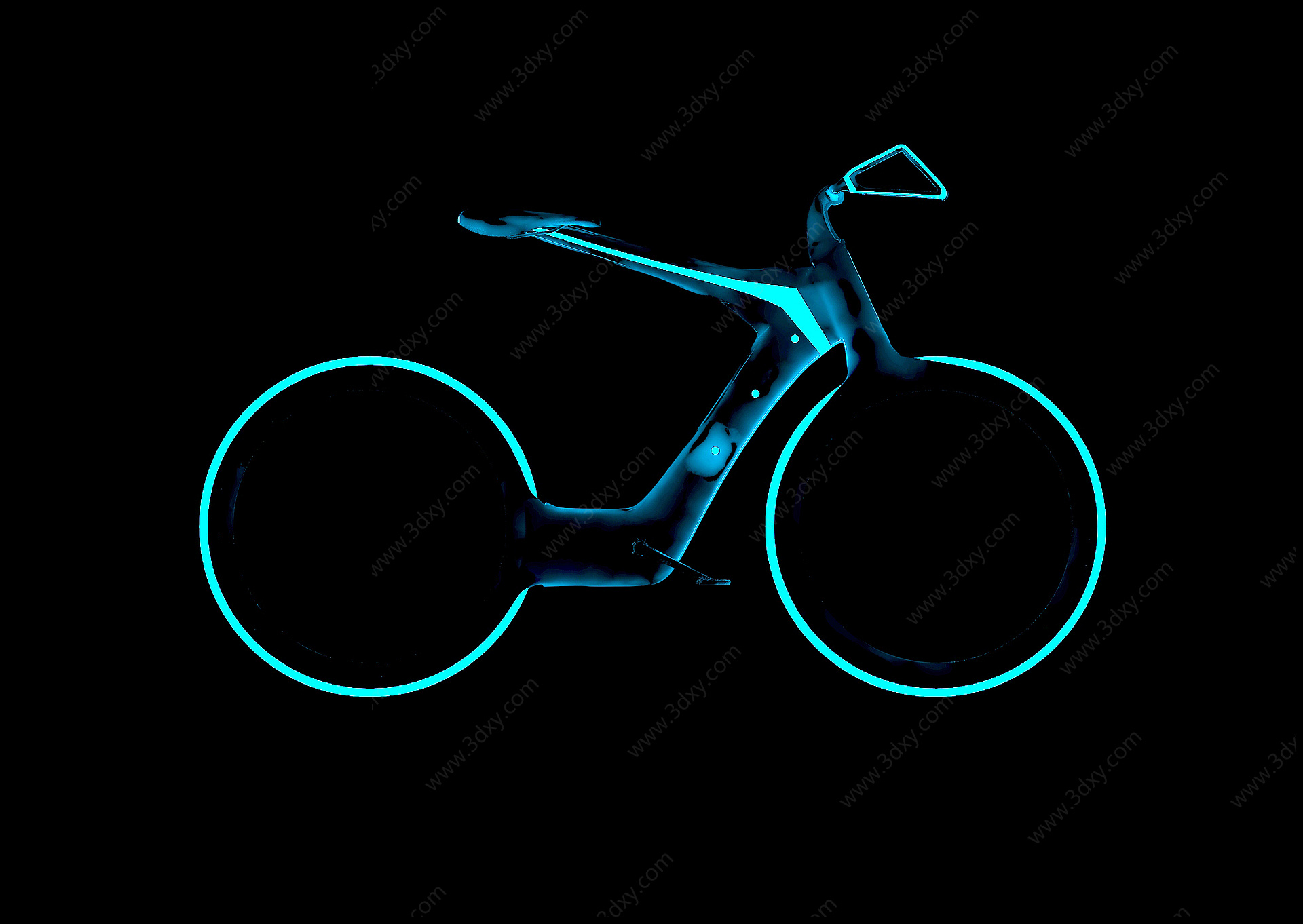 后现代科幻自行车3D模型