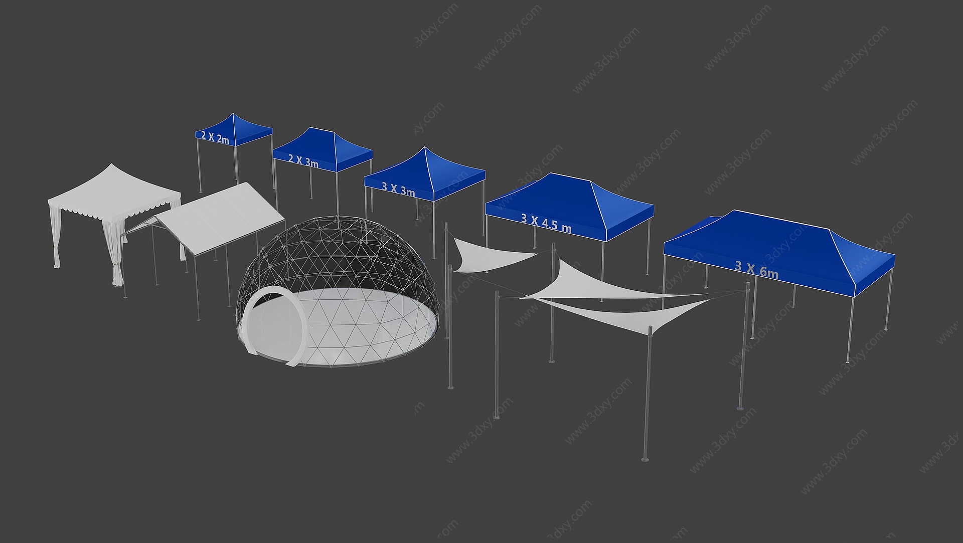 室外帐篷遮阳棚3D模型