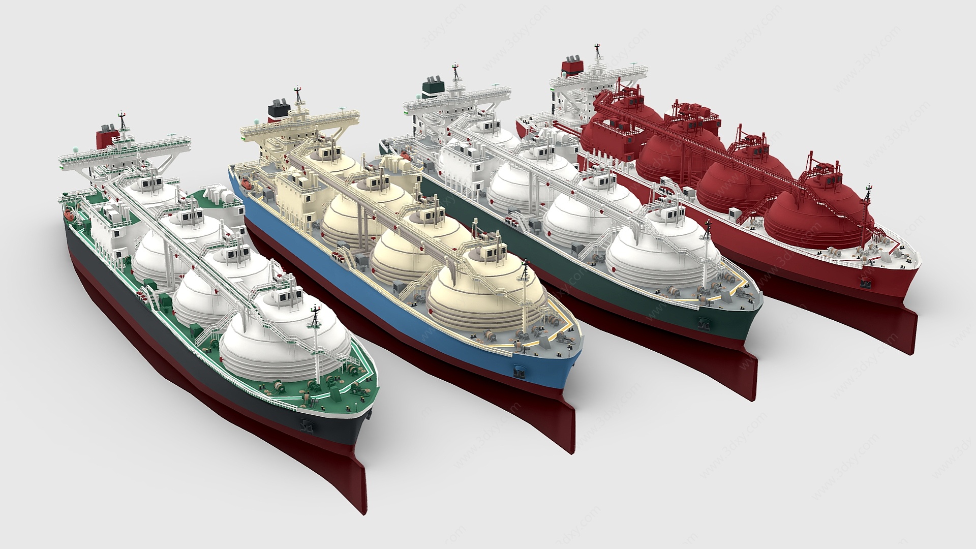 LNG船天然气船轮船运输船3D模型