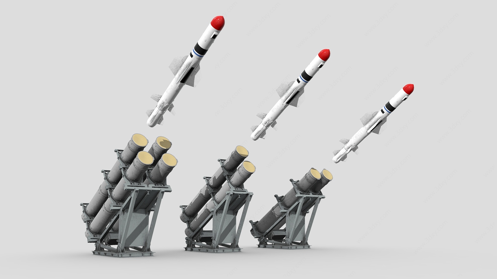 导弹发射系统军事器材武器3D模型