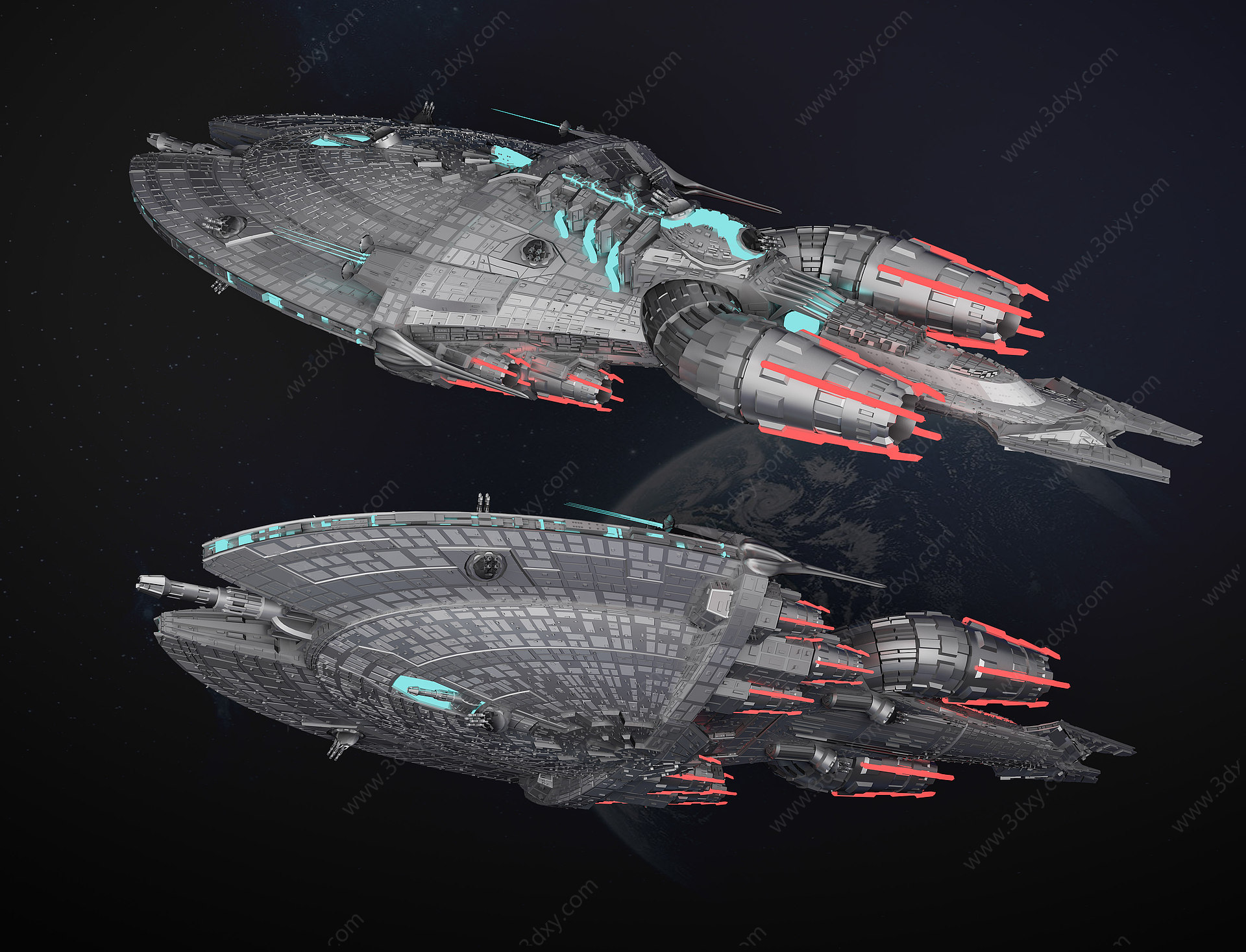 宇宙飞船宇宙战舰飞行器3D模型