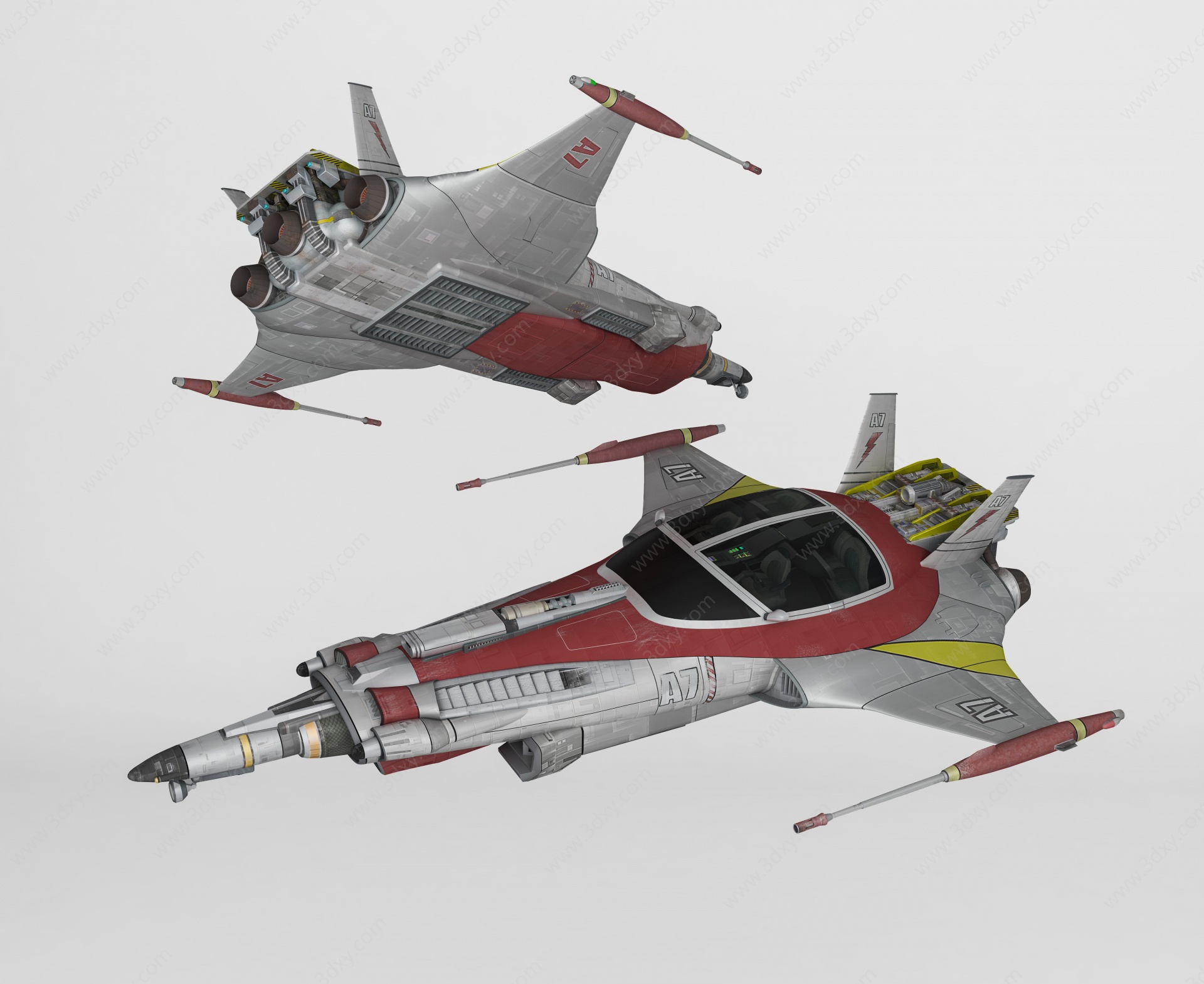 喷气式战斗机攻击机飞机3D模型