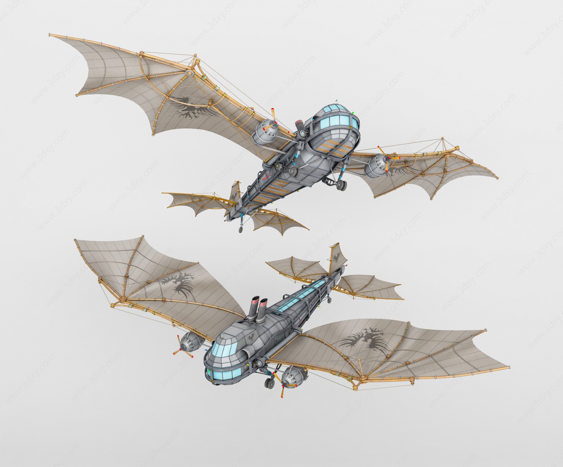滑翔翼滑翔飞机3D模型