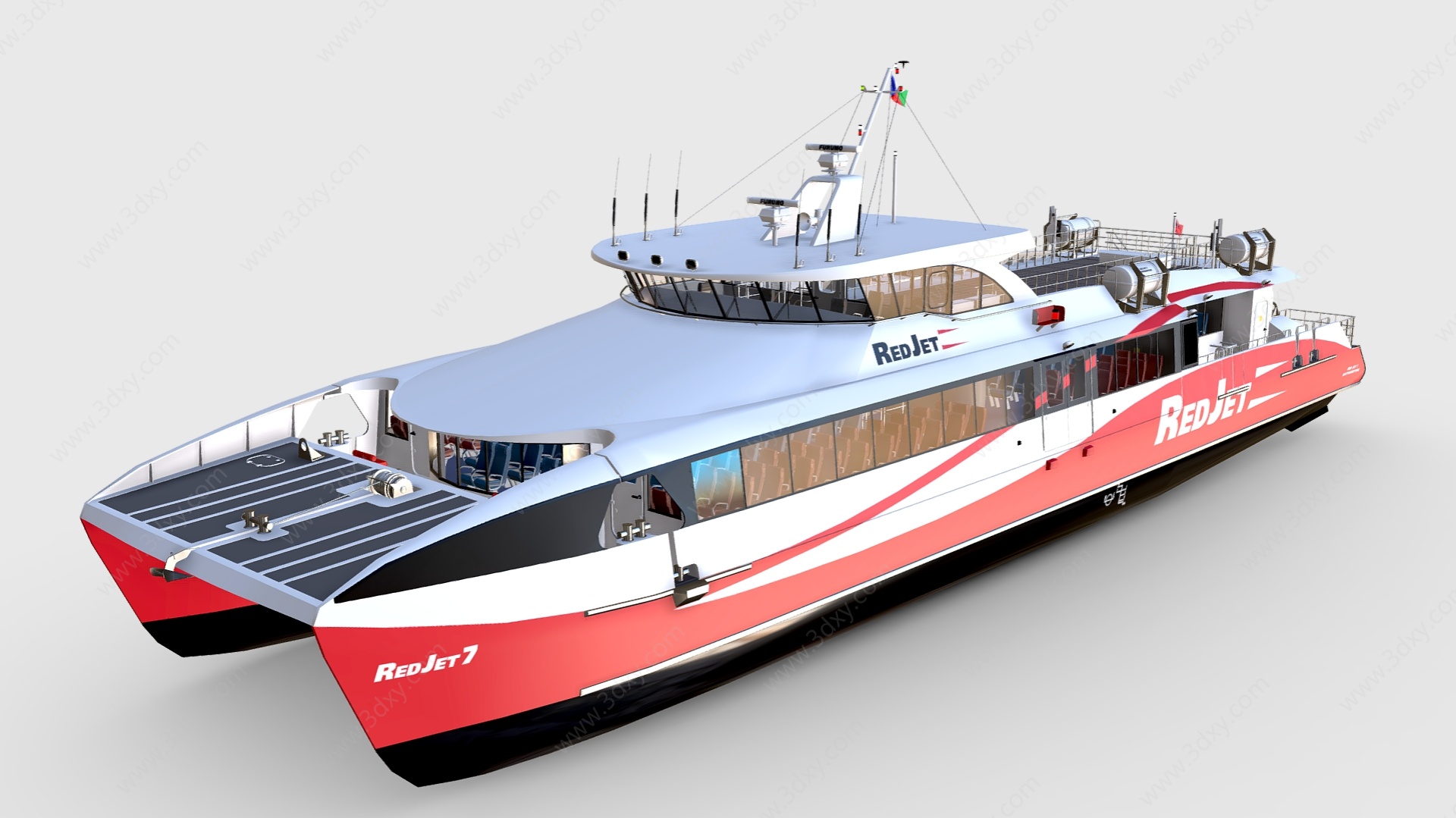 私人游艇船游艇3D模型