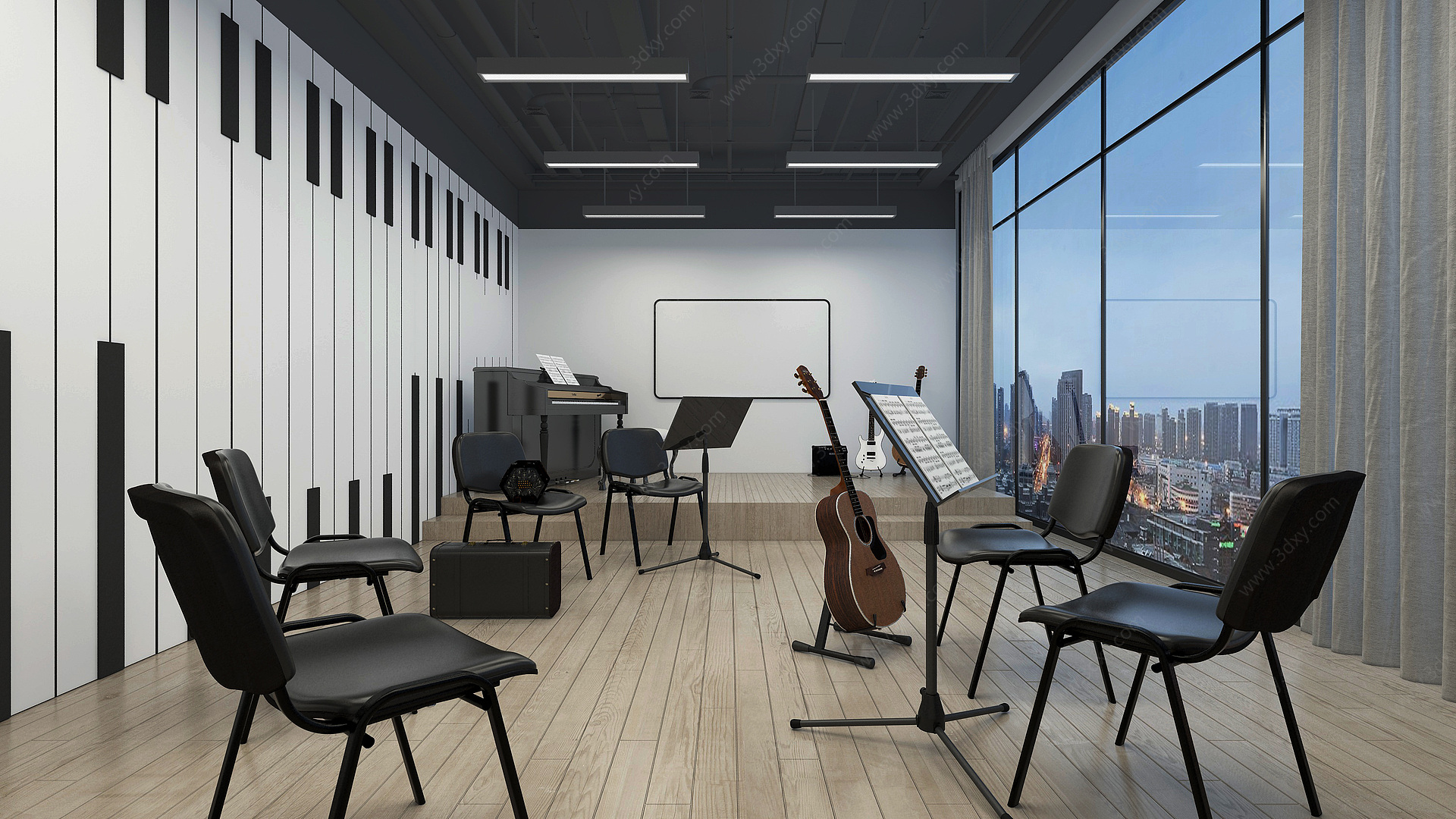音乐室教室3D模型