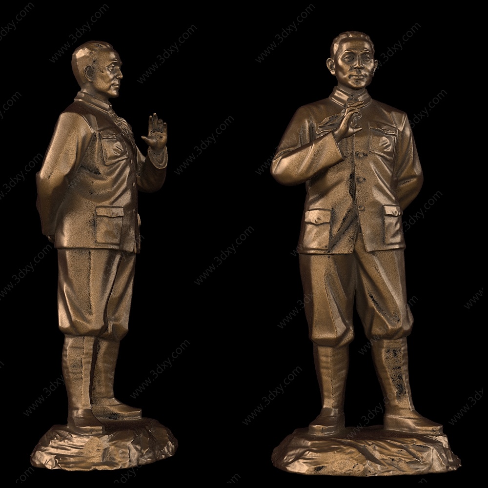 铜像雕塑3D模型