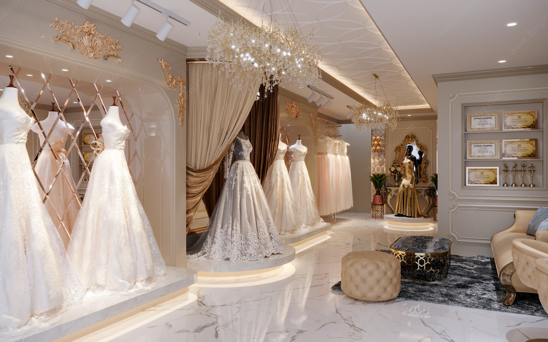 婚纱店3D模型
